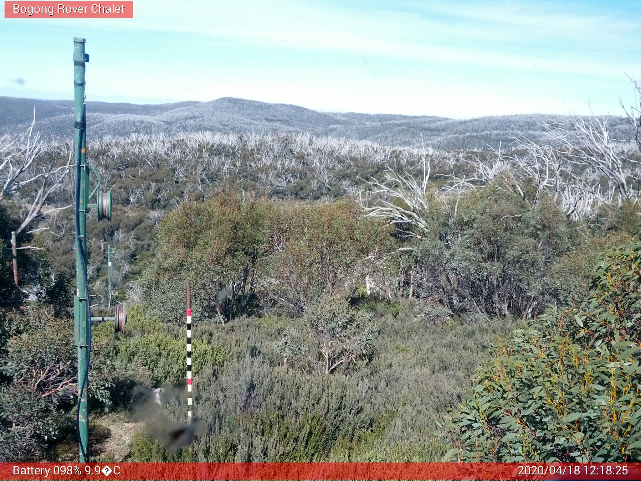 Bogong Web Cam 12:18pm Saturday 18th of April 2020