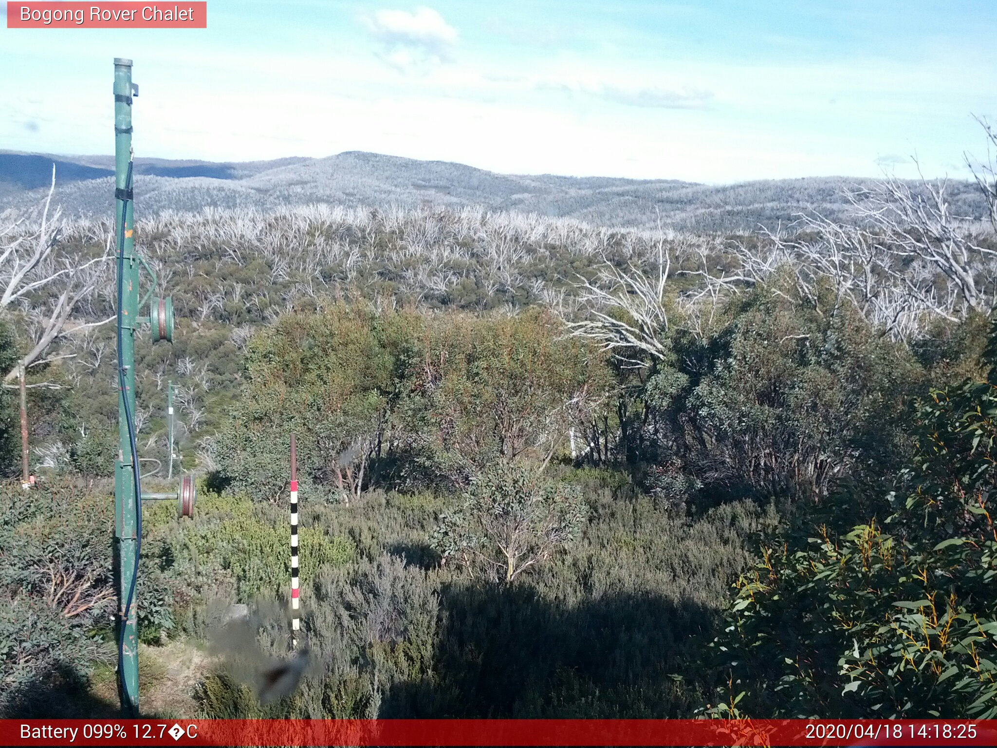 Bogong Web Cam 2:18pm Saturday 18th of April 2020