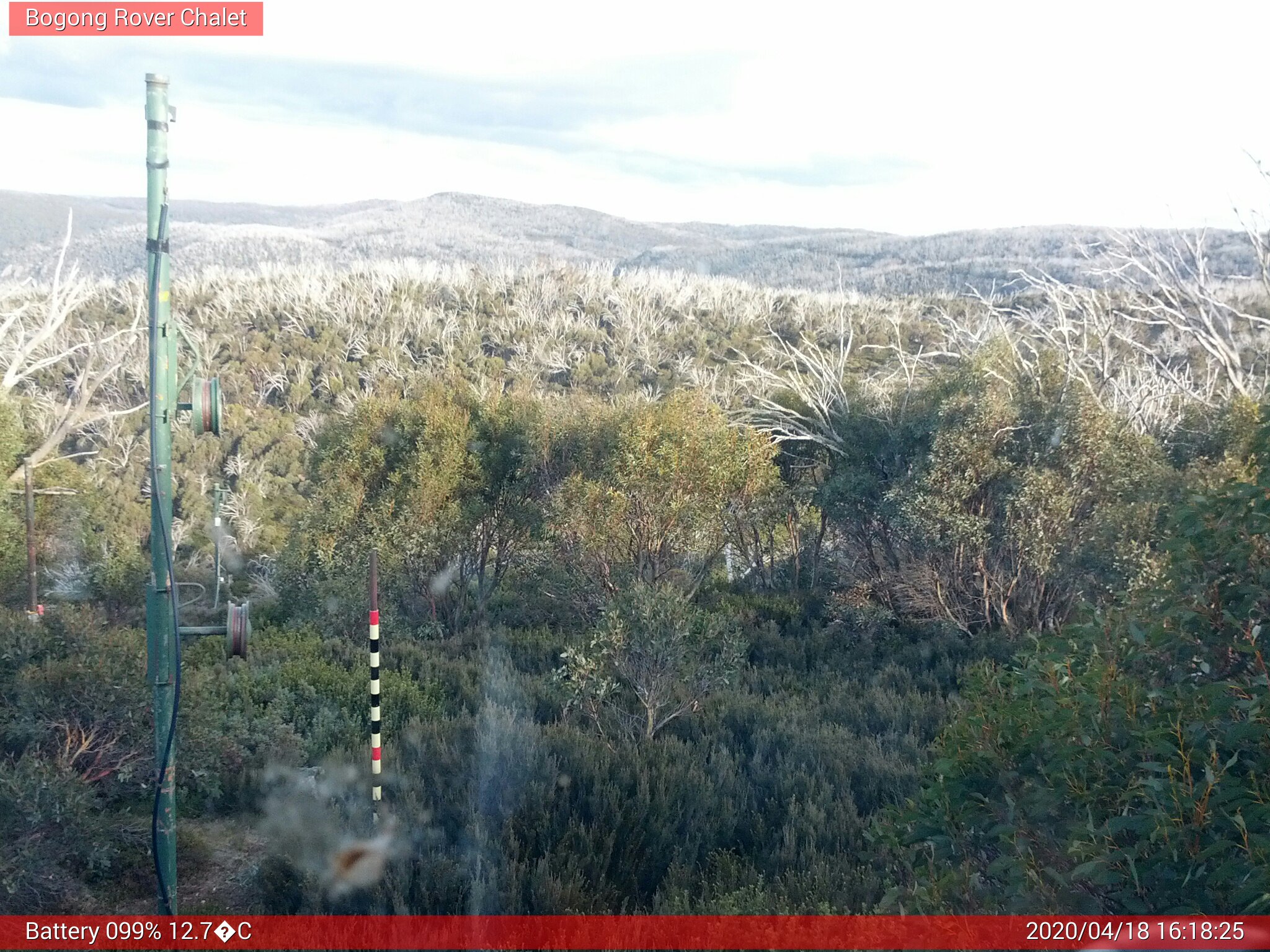 Bogong Web Cam 4:18pm Saturday 18th of April 2020