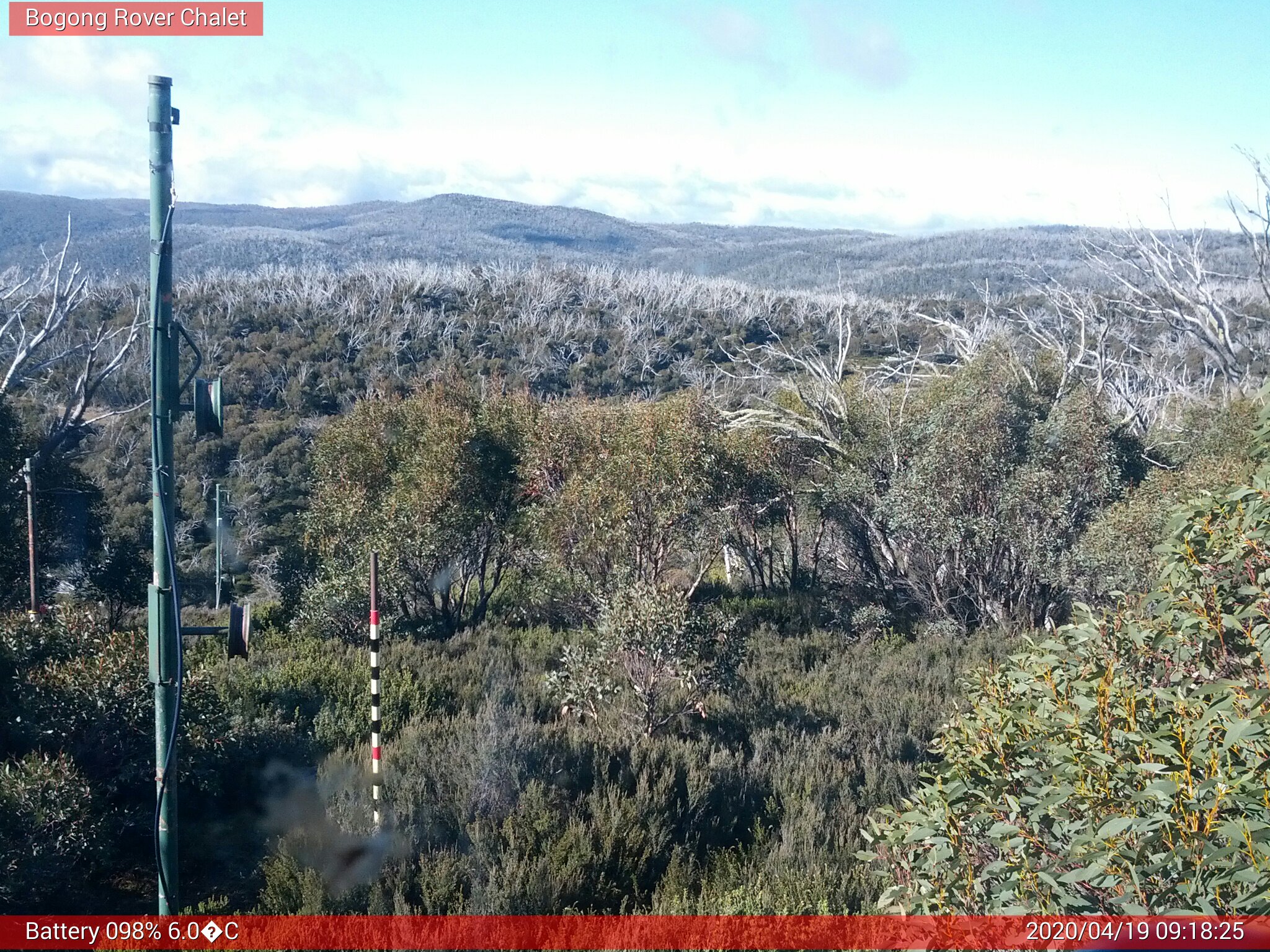 Bogong Web Cam 9:18am Sunday 19th of April 2020