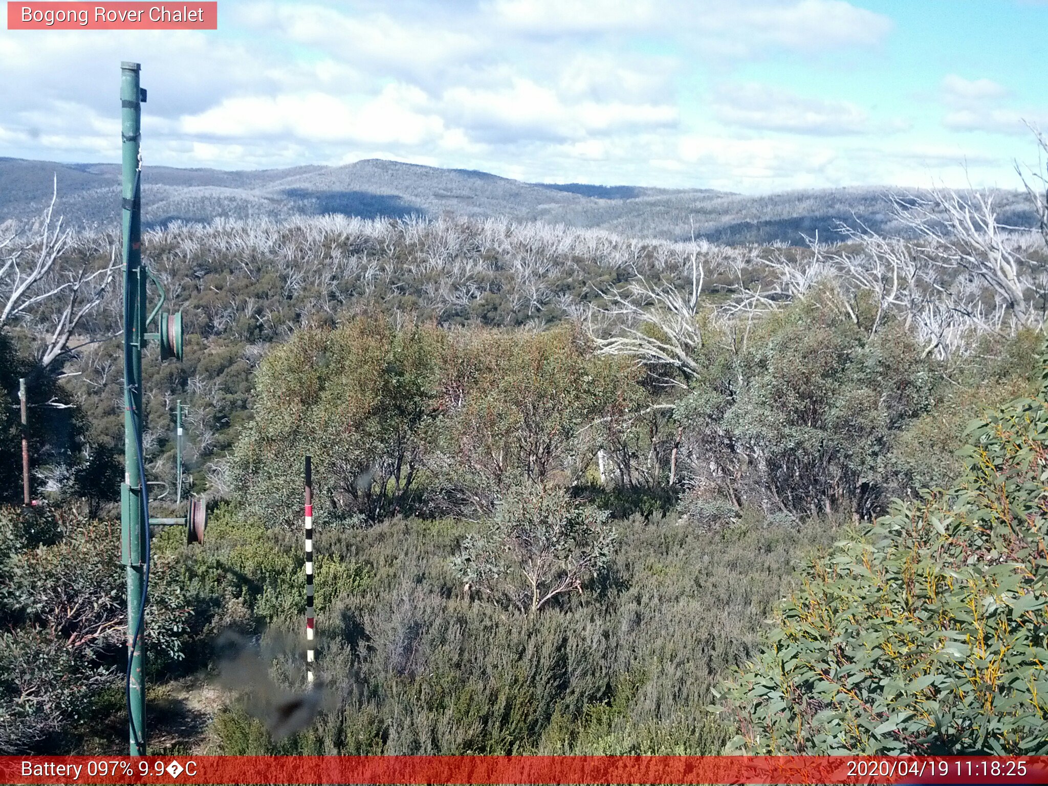 Bogong Web Cam 11:18am Sunday 19th of April 2020