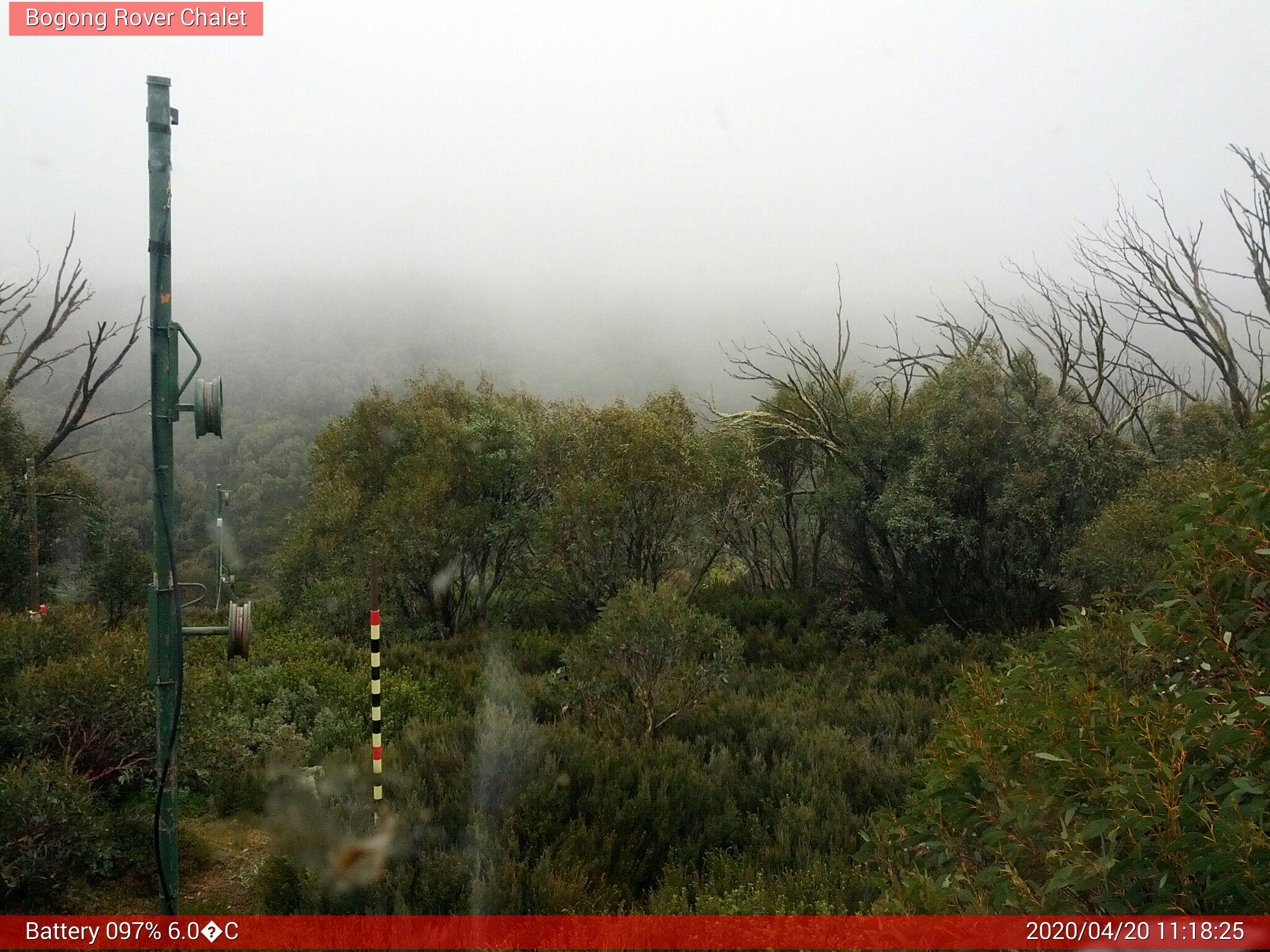 Bogong Web Cam 11:18am Monday 20th of April 2020