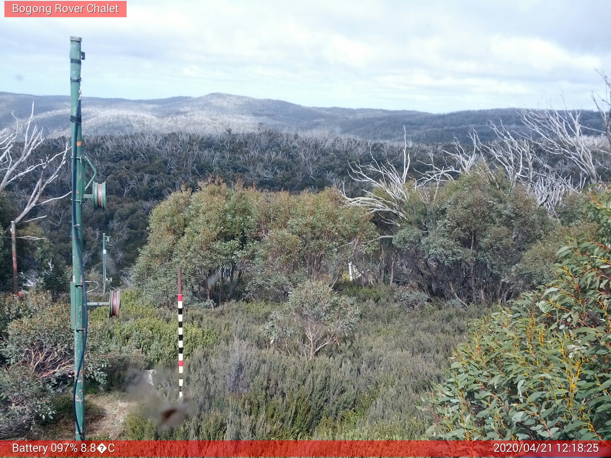 Bogong Web Cam 12:18pm Tuesday 21st of April 2020