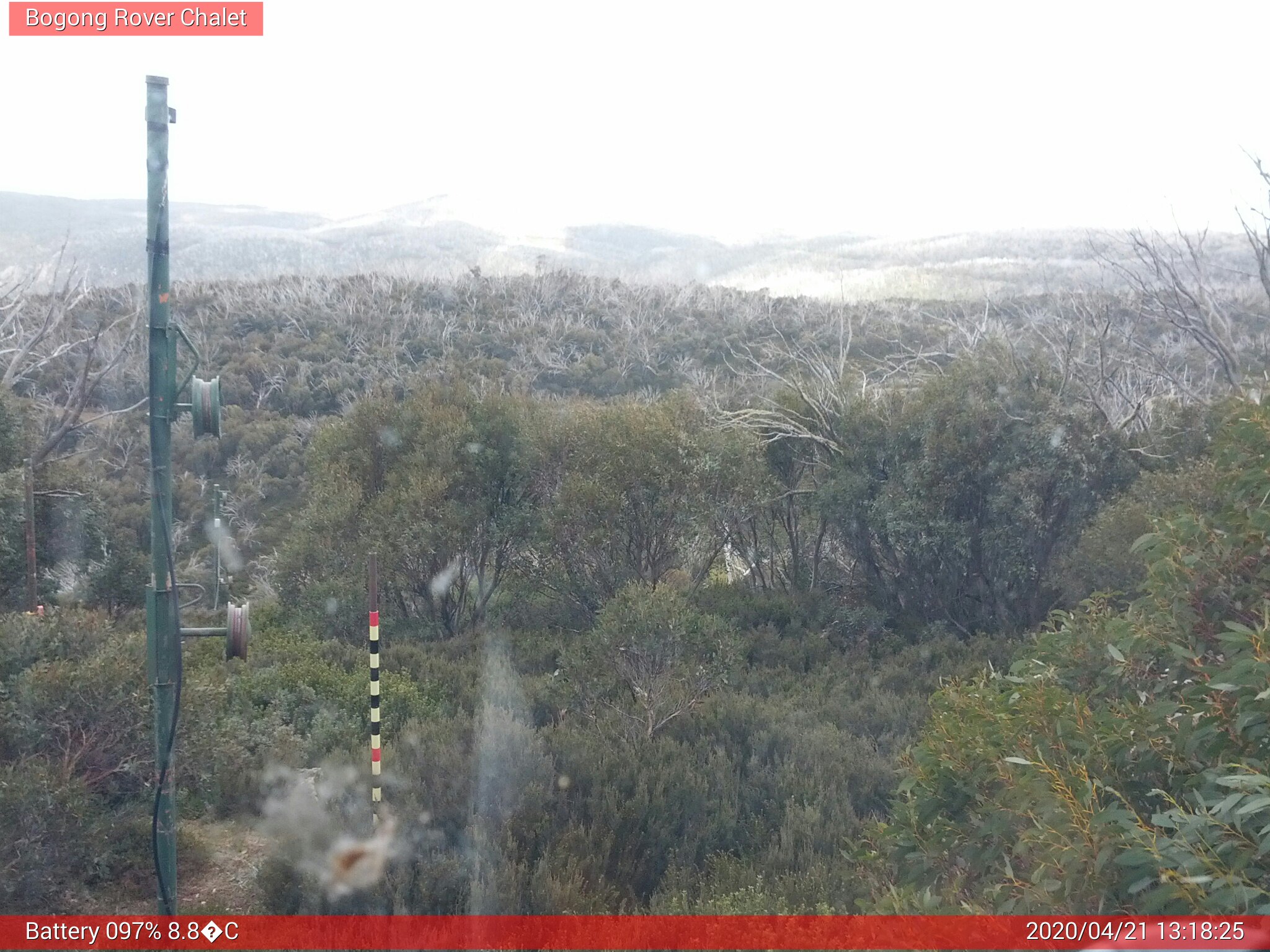 Bogong Web Cam 1:18pm Tuesday 21st of April 2020