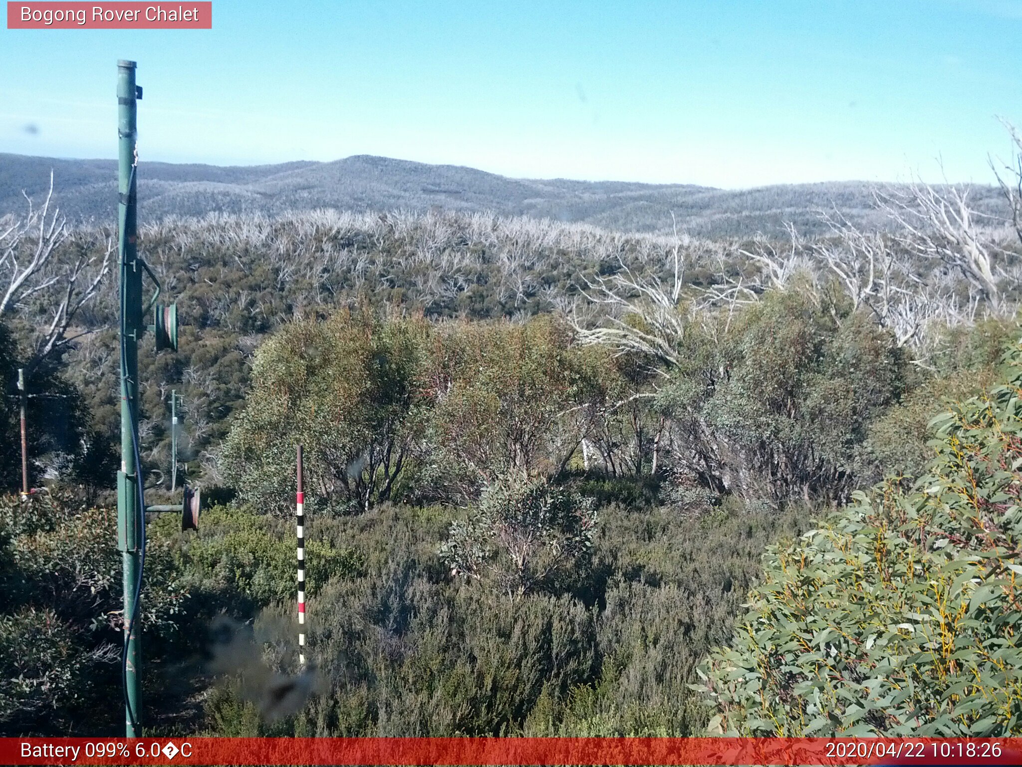 Bogong Web Cam 10:18am Wednesday 22nd of April 2020