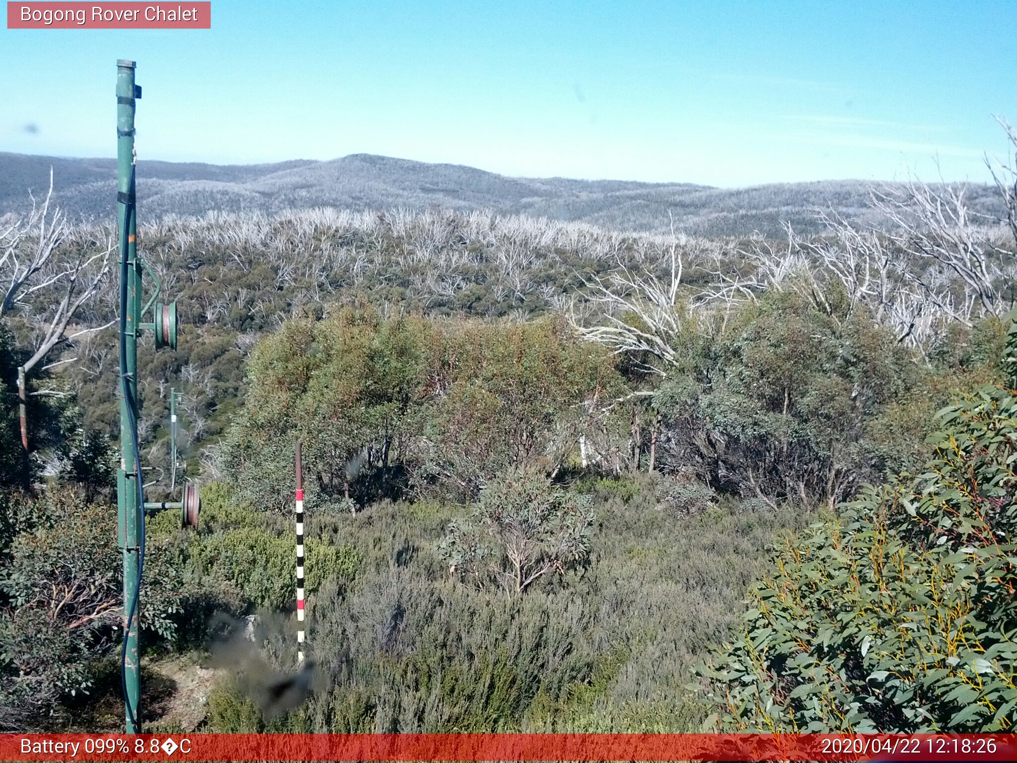 Bogong Web Cam 12:18pm Wednesday 22nd of April 2020