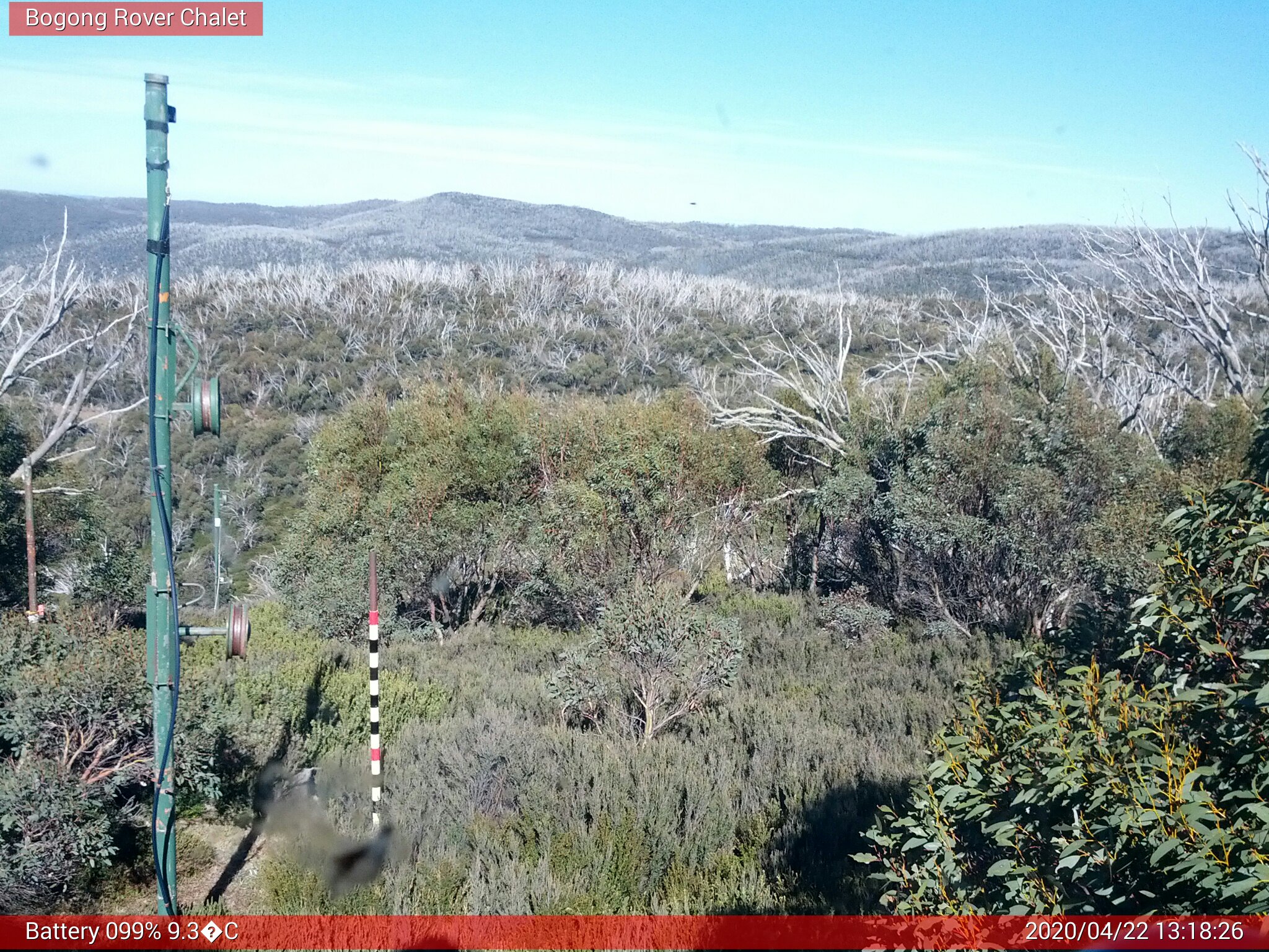 Bogong Web Cam 1:18pm Wednesday 22nd of April 2020