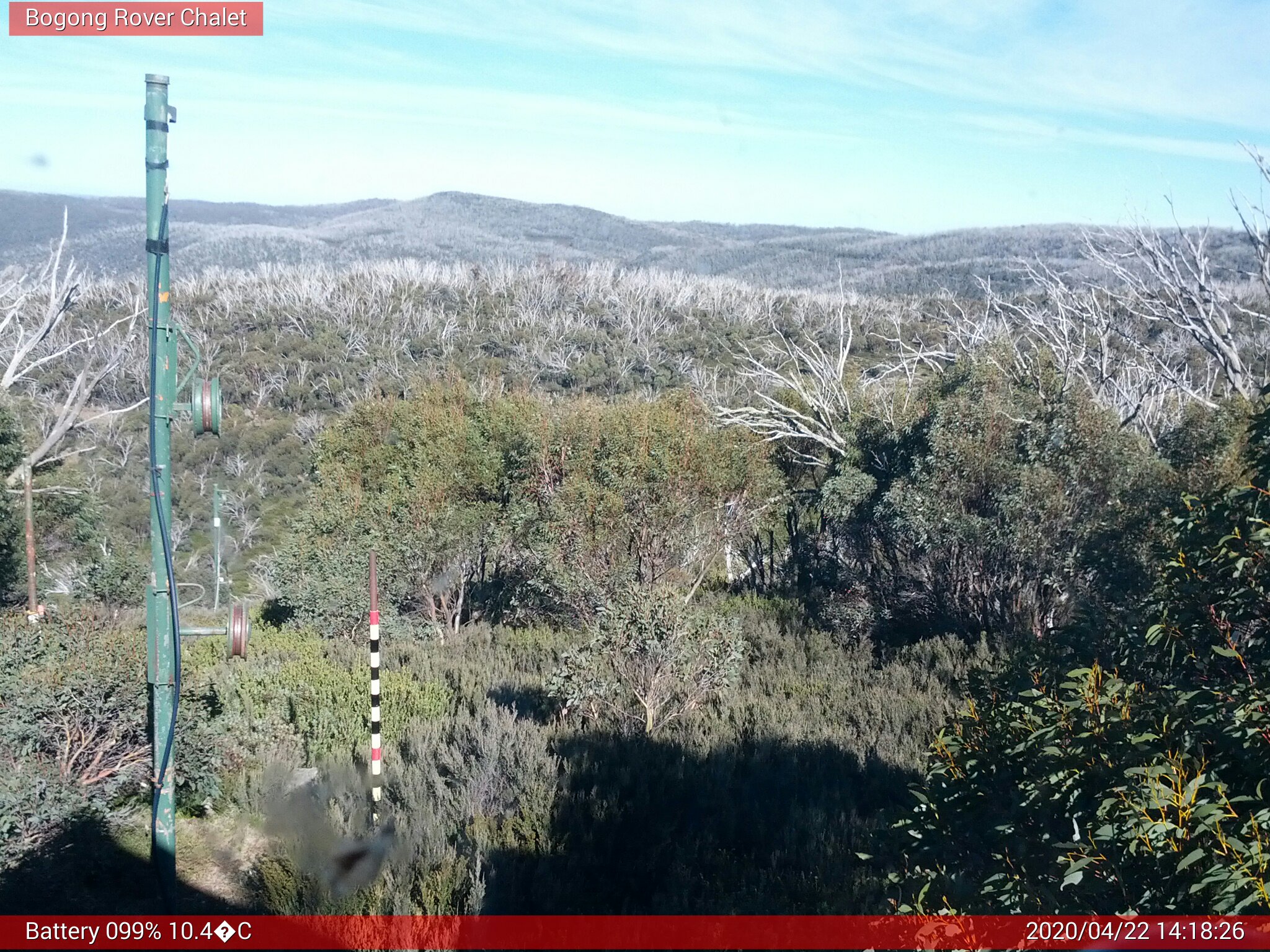 Bogong Web Cam 2:18pm Wednesday 22nd of April 2020