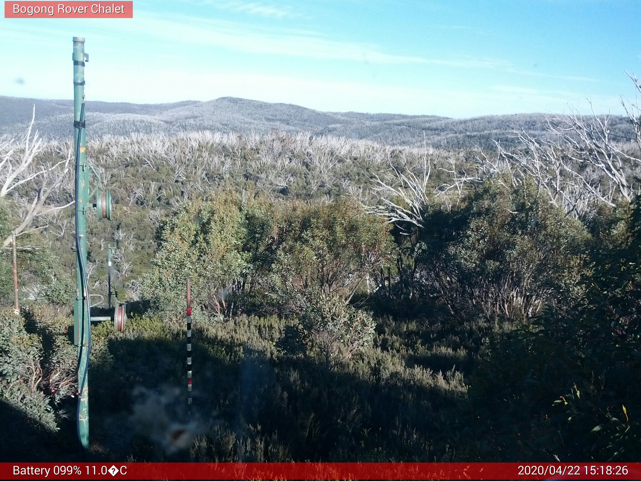 Bogong Web Cam 3:18pm Wednesday 22nd of April 2020