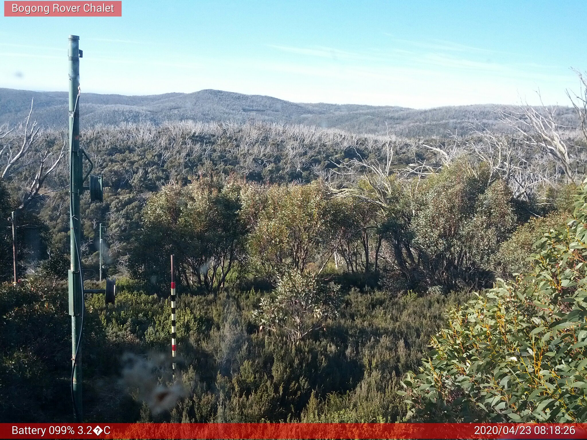 Bogong Web Cam 8:18am Thursday 23rd of April 2020