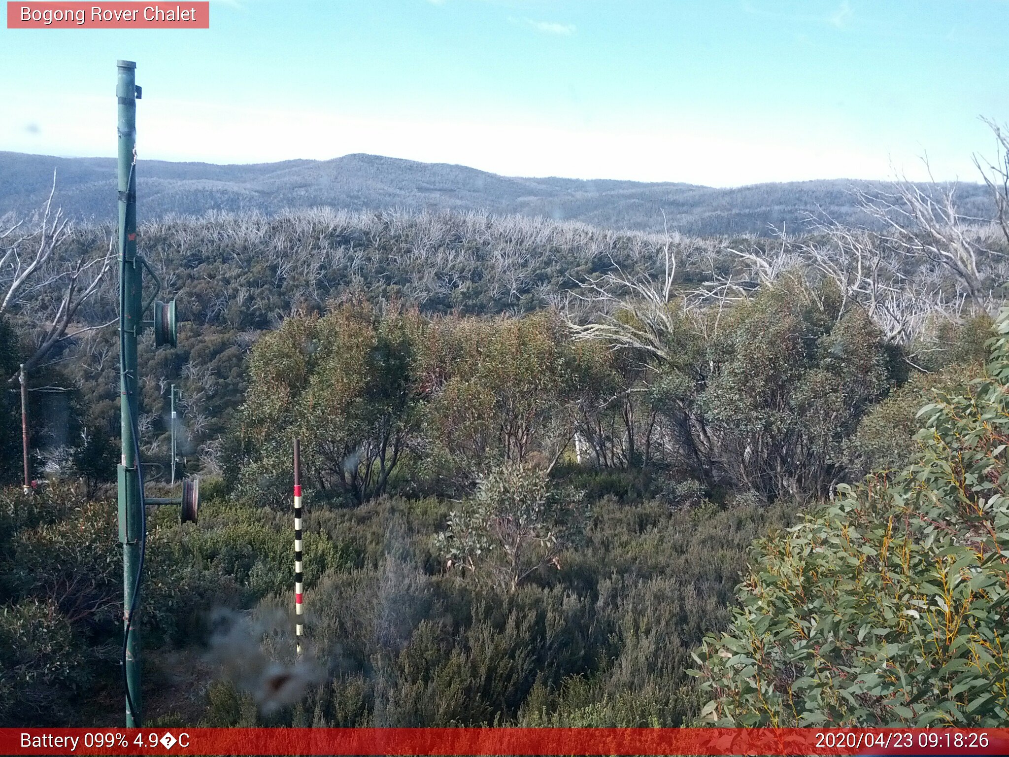 Bogong Web Cam 9:18am Thursday 23rd of April 2020