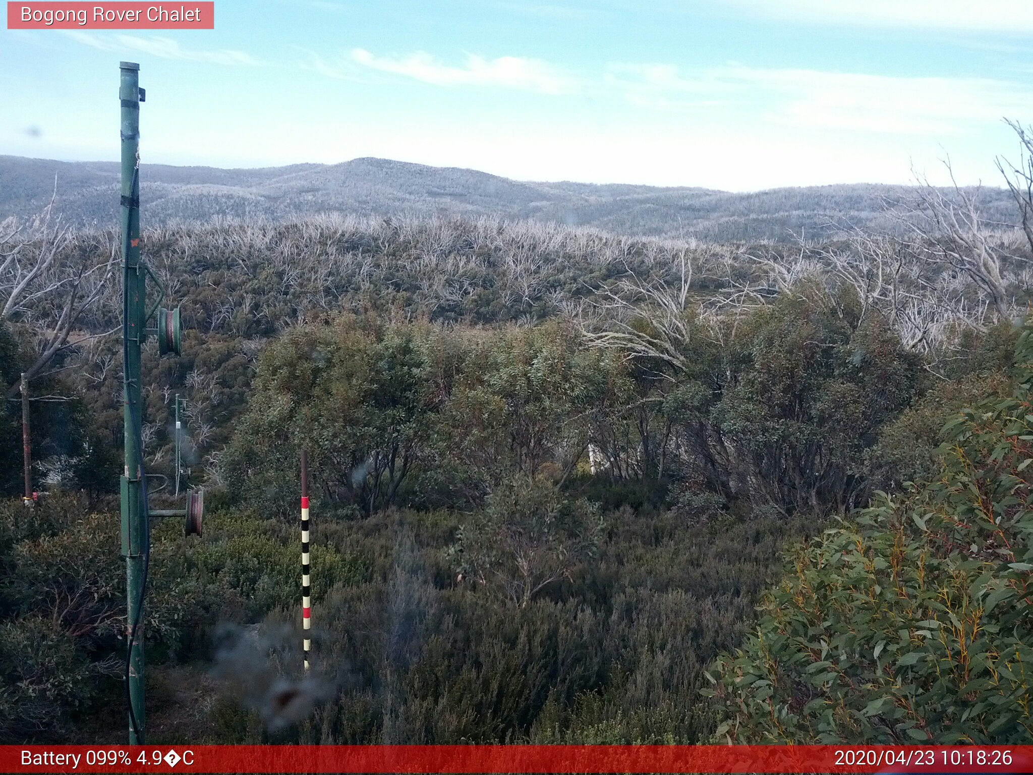 Bogong Web Cam 10:18am Thursday 23rd of April 2020