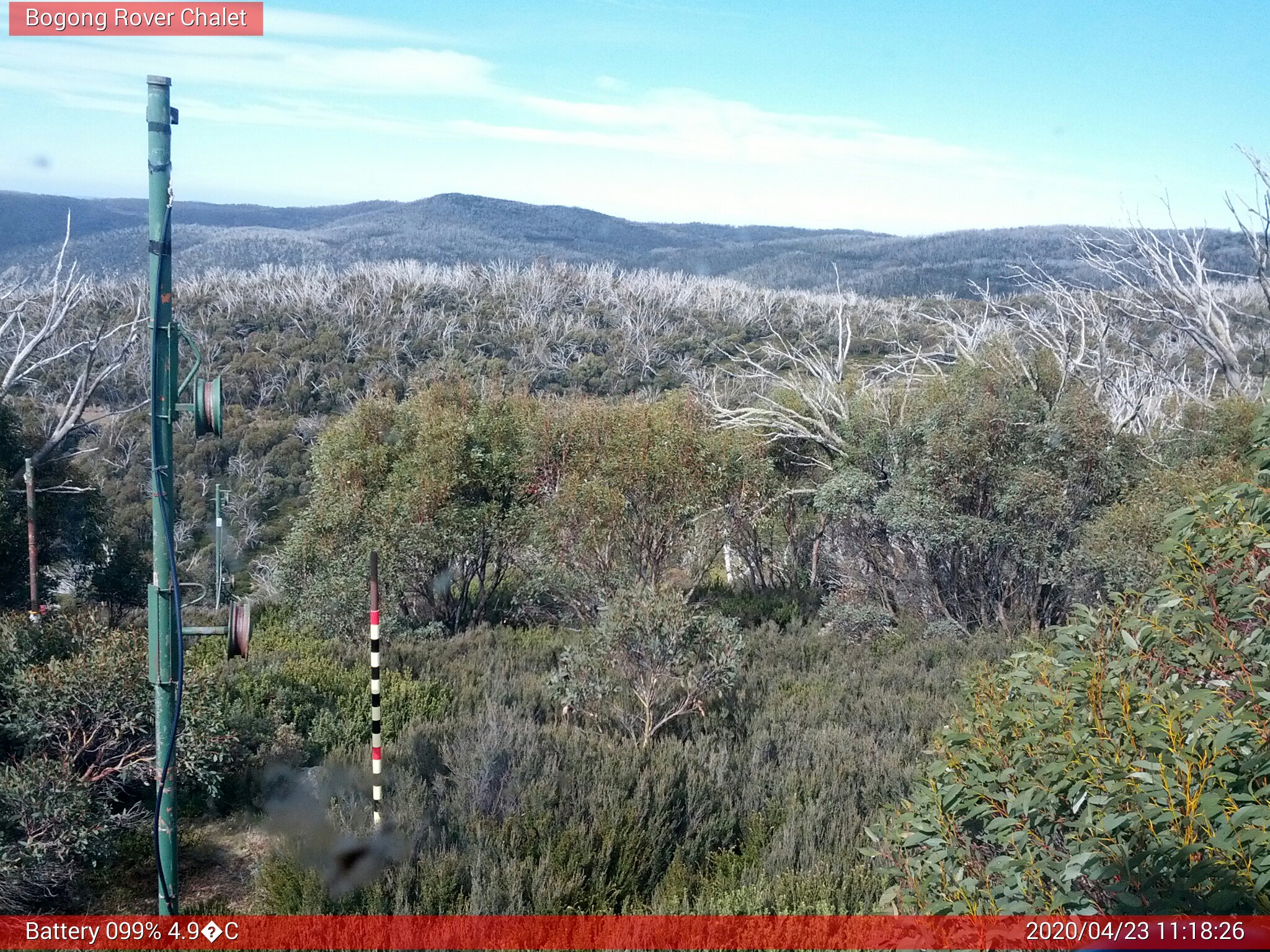 Bogong Web Cam 11:18am Thursday 23rd of April 2020