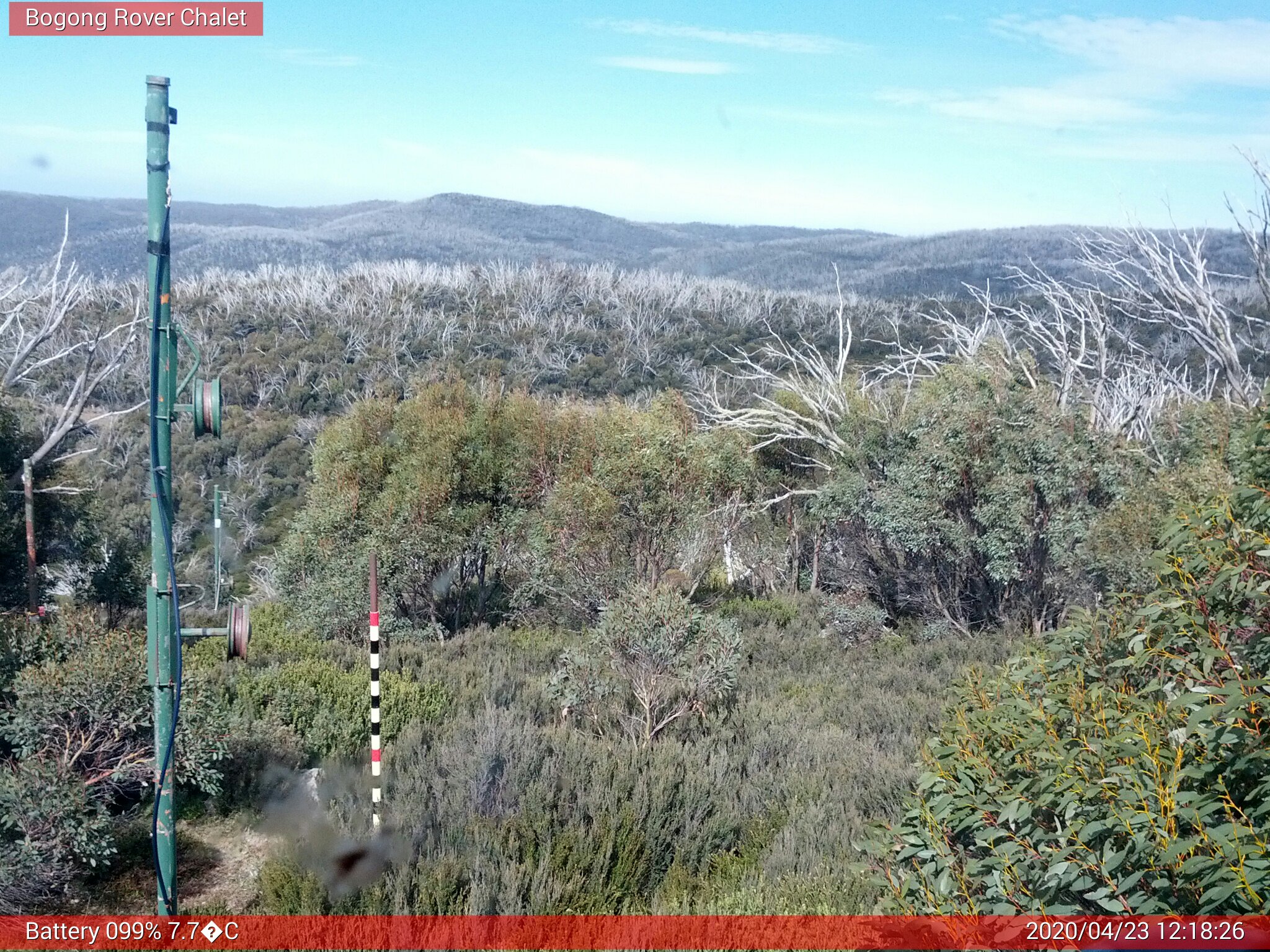 Bogong Web Cam 12:18pm Thursday 23rd of April 2020