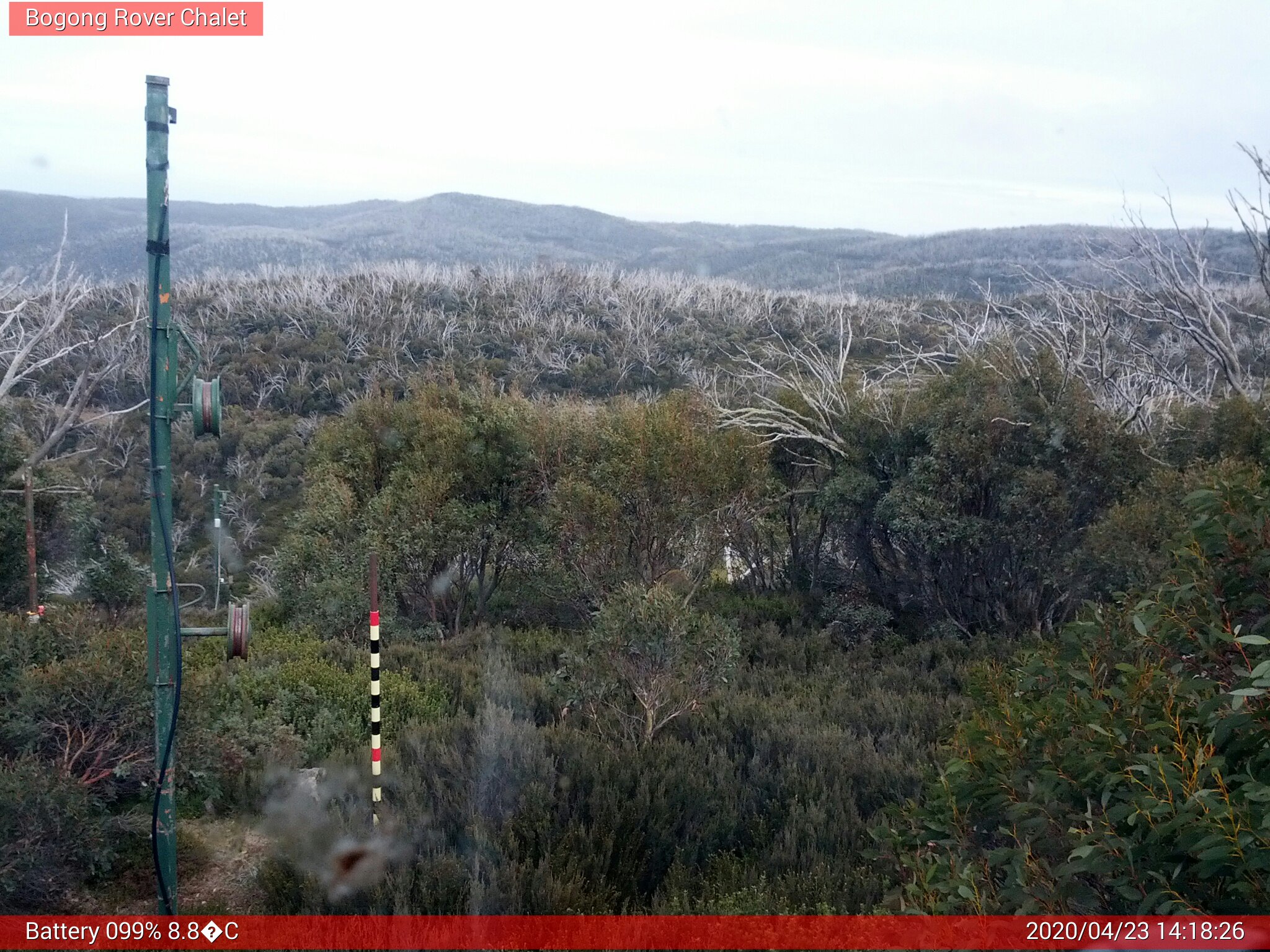 Bogong Web Cam 2:18pm Thursday 23rd of April 2020