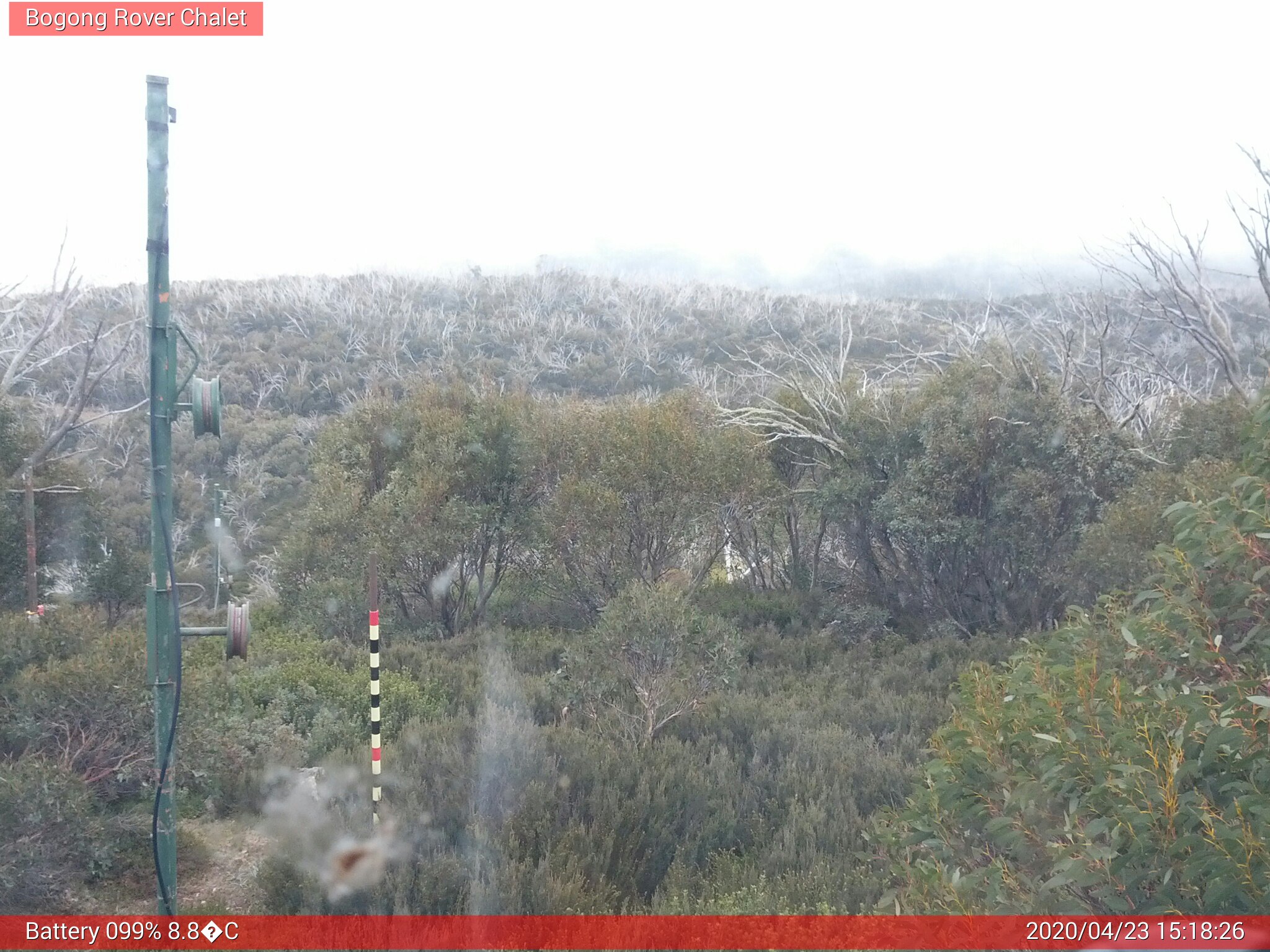 Bogong Web Cam 3:18pm Thursday 23rd of April 2020