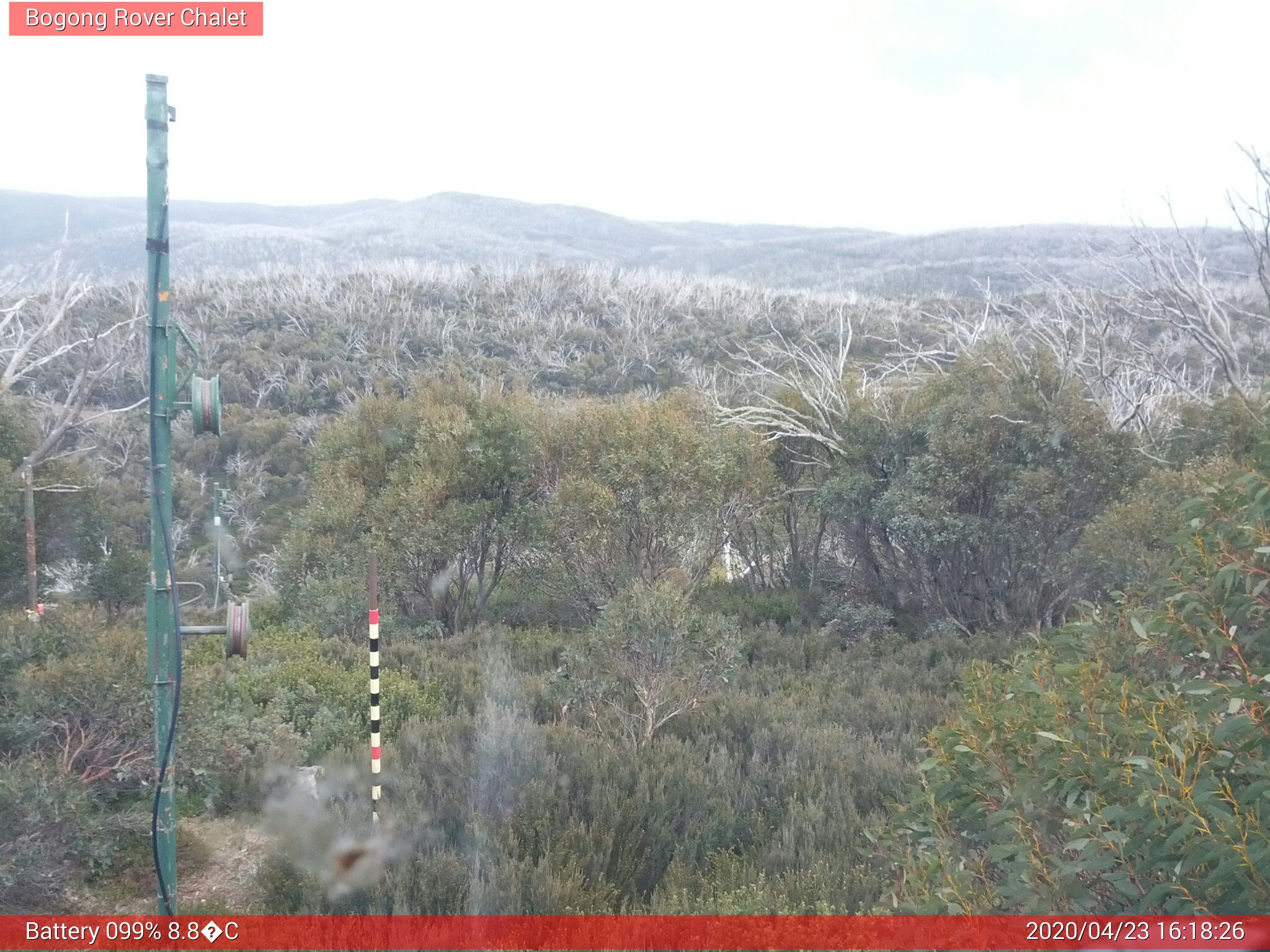 Bogong Web Cam 4:18pm Thursday 23rd of April 2020