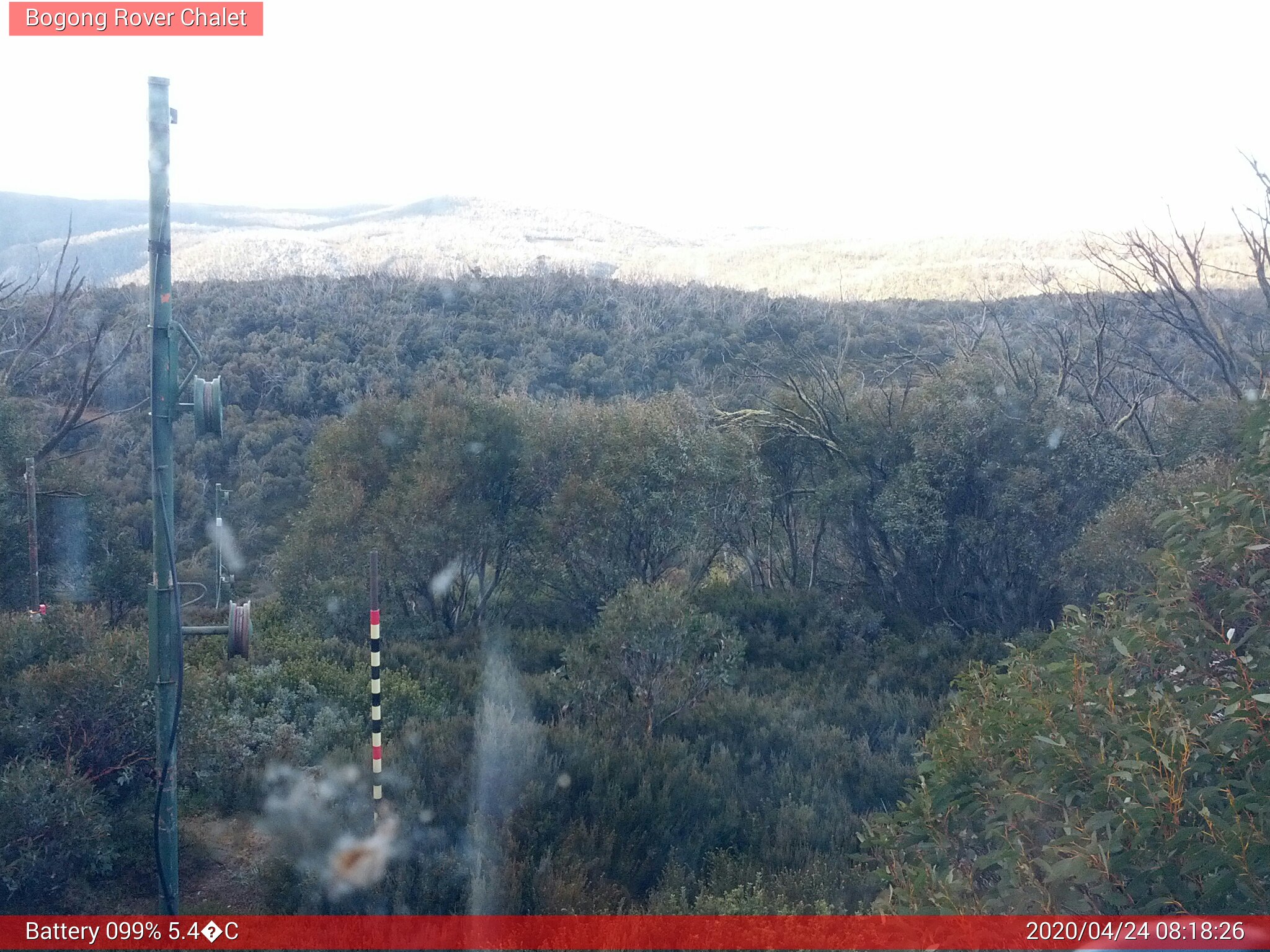 Bogong Web Cam 8:18am Friday 24th of April 2020