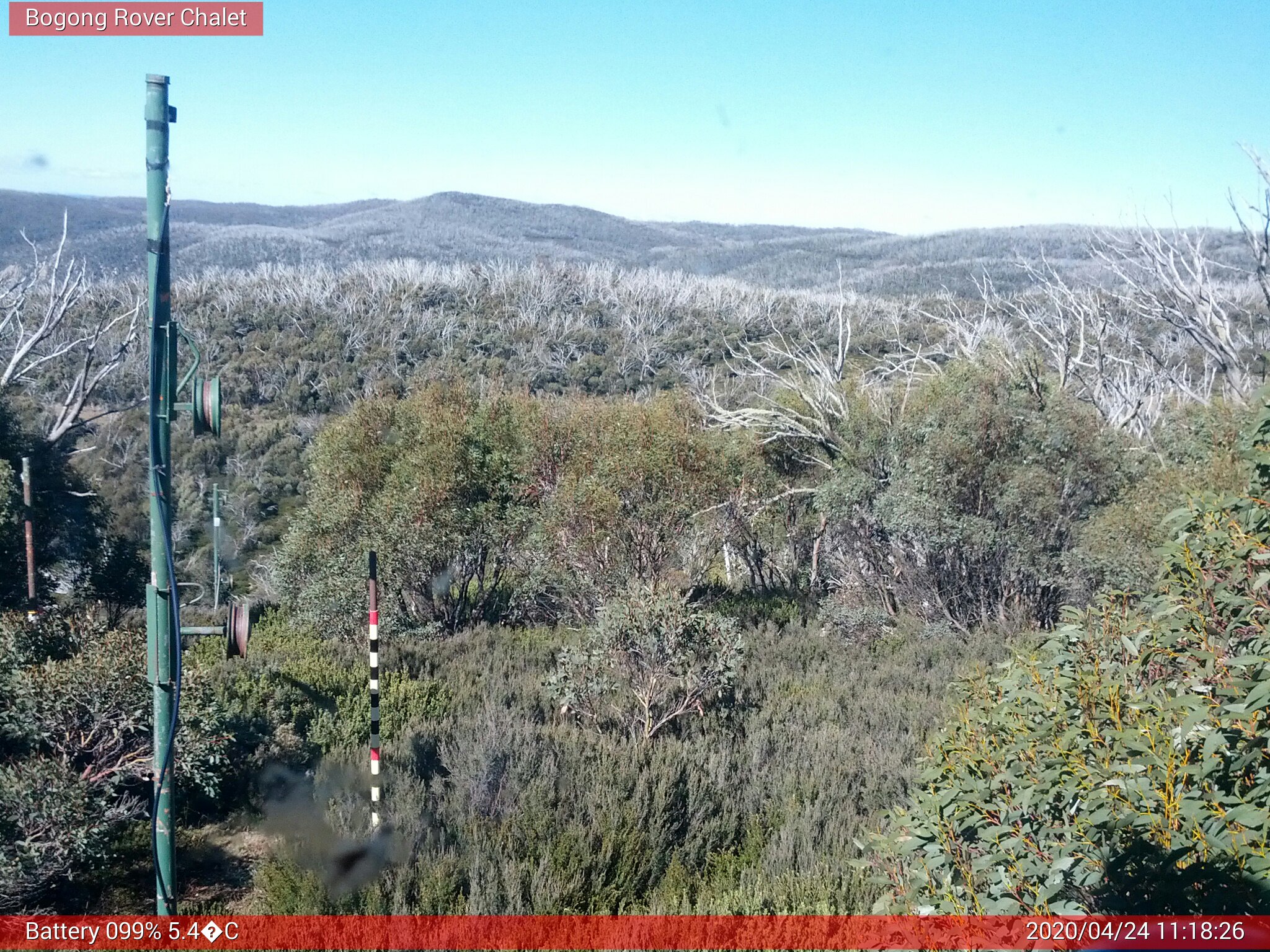 Bogong Web Cam 11:18am Friday 24th of April 2020