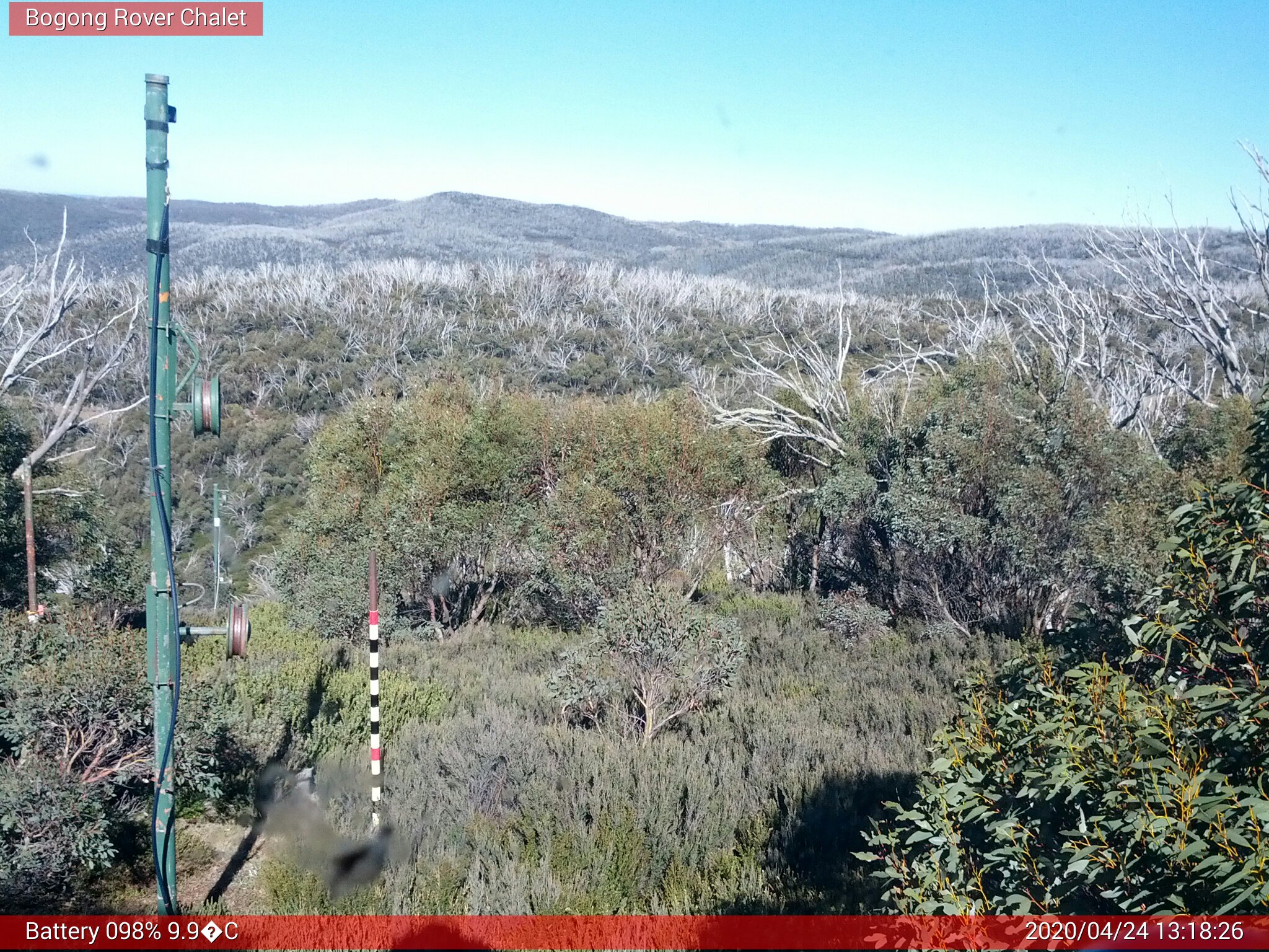 Bogong Web Cam 1:18pm Friday 24th of April 2020