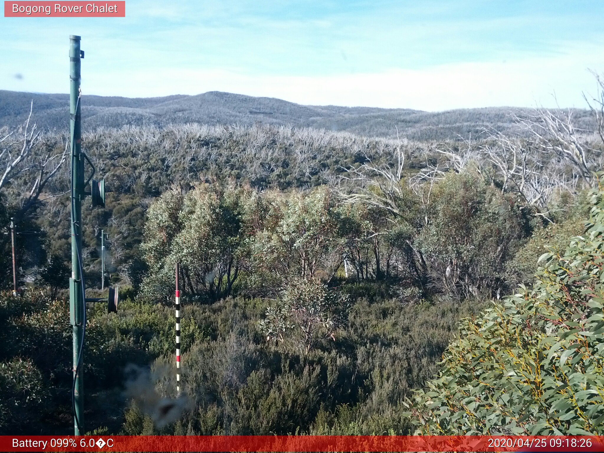 Bogong Web Cam 9:18am Saturday 25th of April 2020