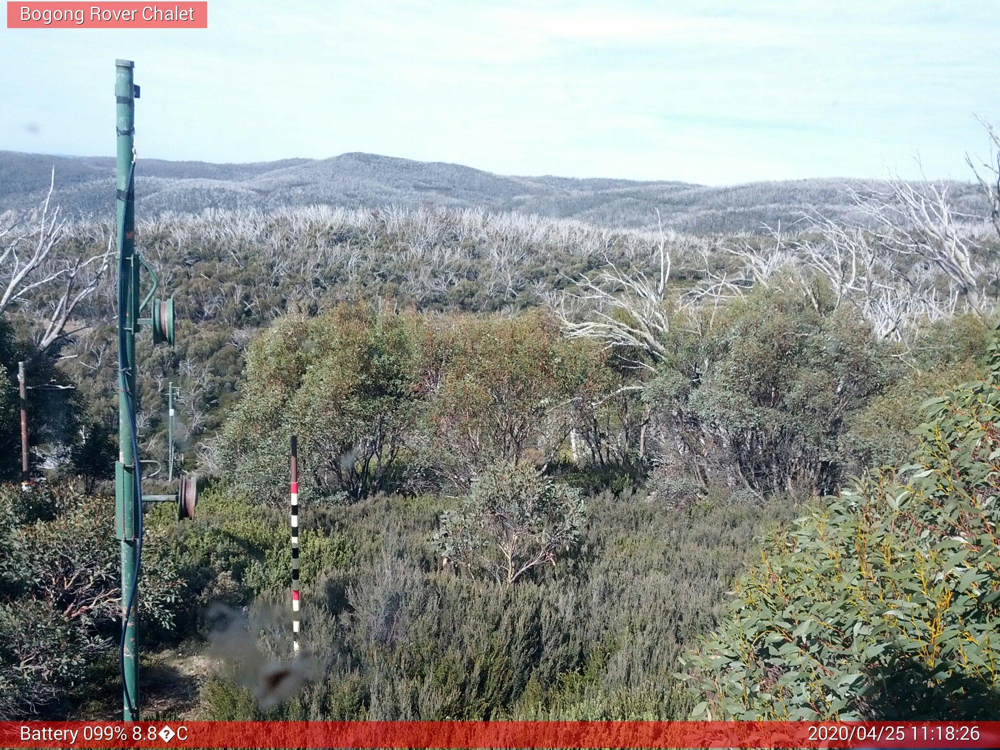 Bogong Web Cam 11:18am Saturday 25th of April 2020