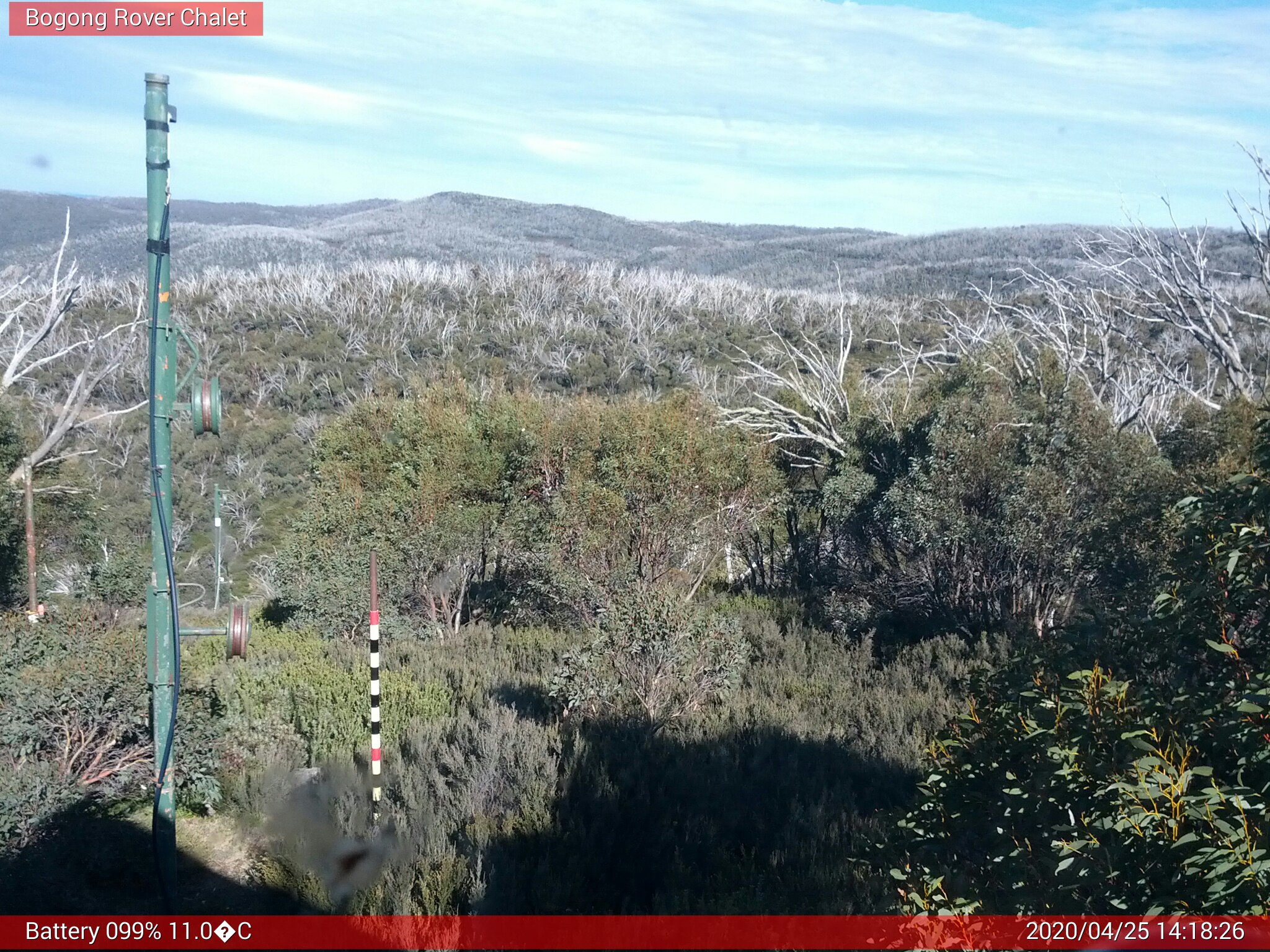 Bogong Web Cam 2:18pm Saturday 25th of April 2020