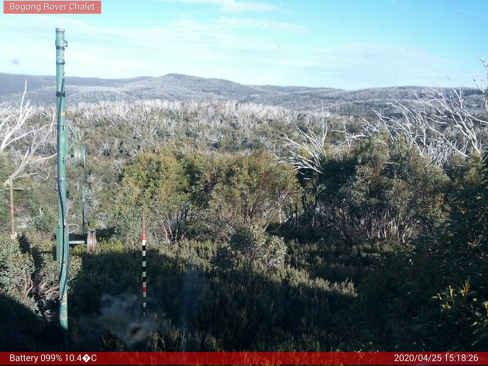 Bogong Web Cam 3:18pm Saturday 25th of April 2020