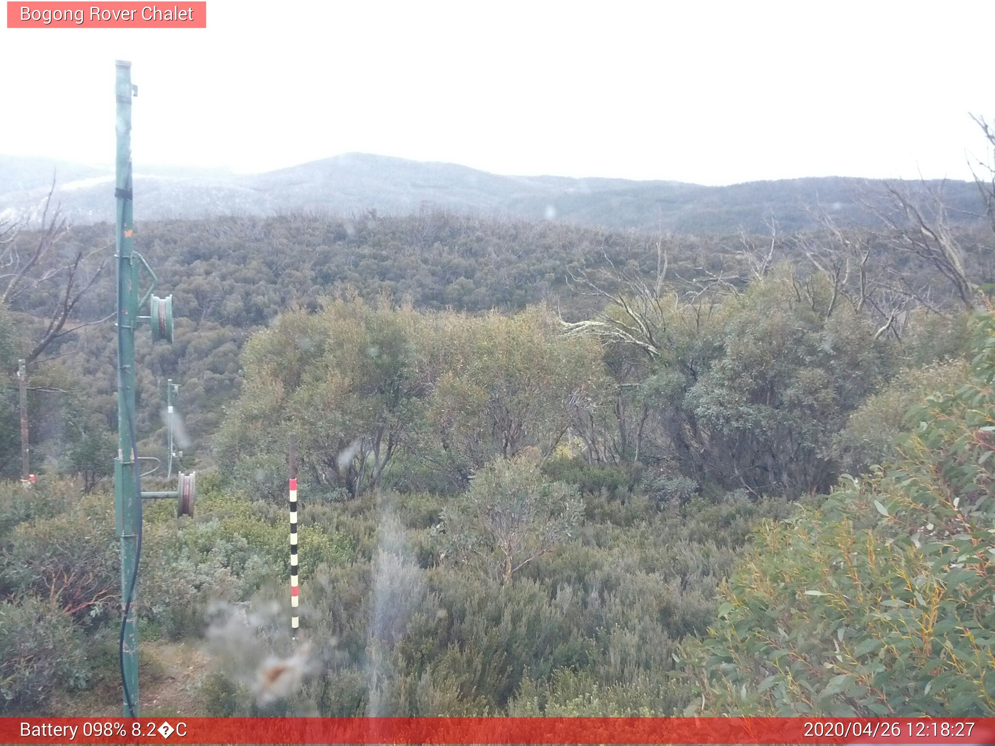 Bogong Web Cam 12:18pm Sunday 26th of April 2020