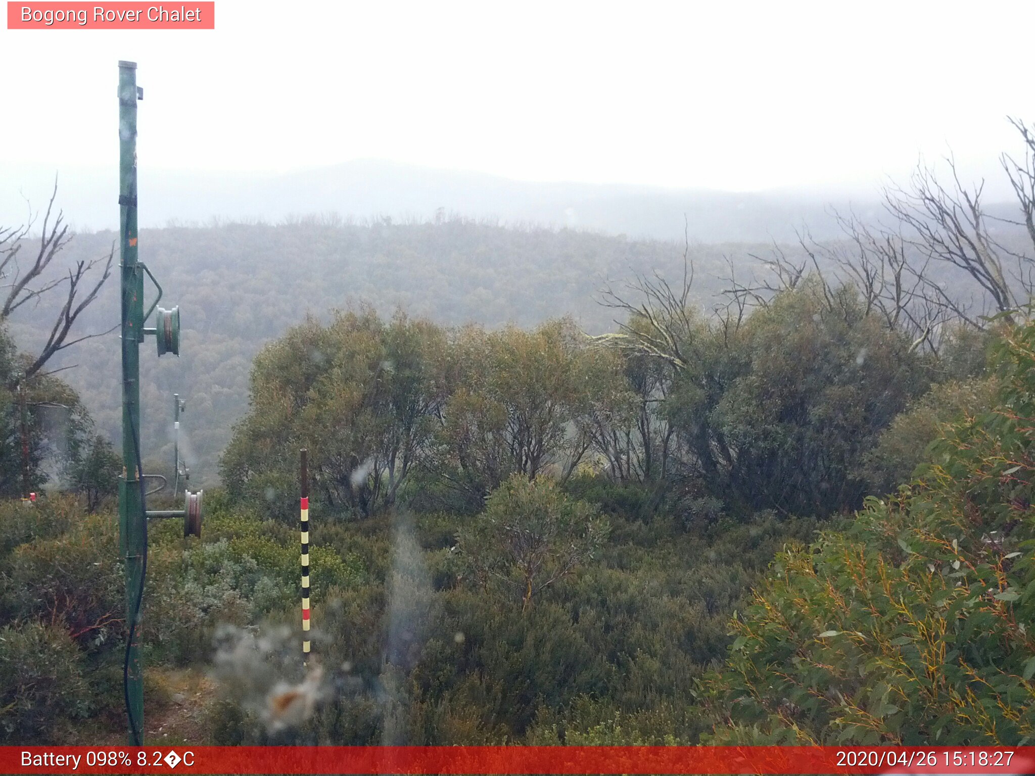 Bogong Web Cam 3:18pm Sunday 26th of April 2020