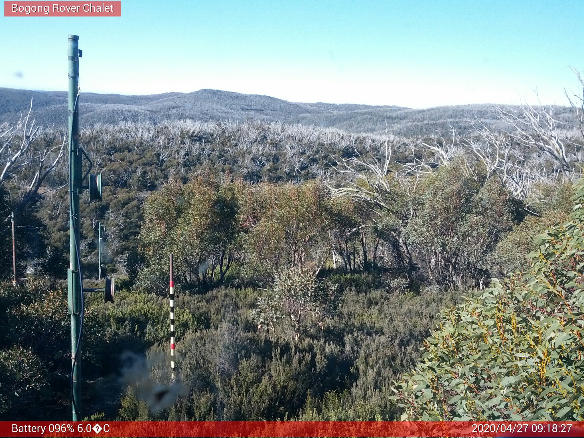 Bogong Web Cam 9:18am Monday 27th of April 2020