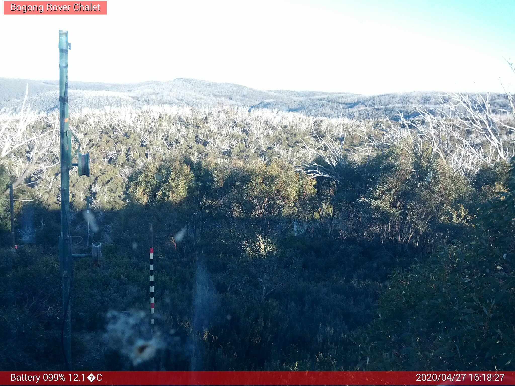 Bogong Web Cam 4:18pm Monday 27th of April 2020