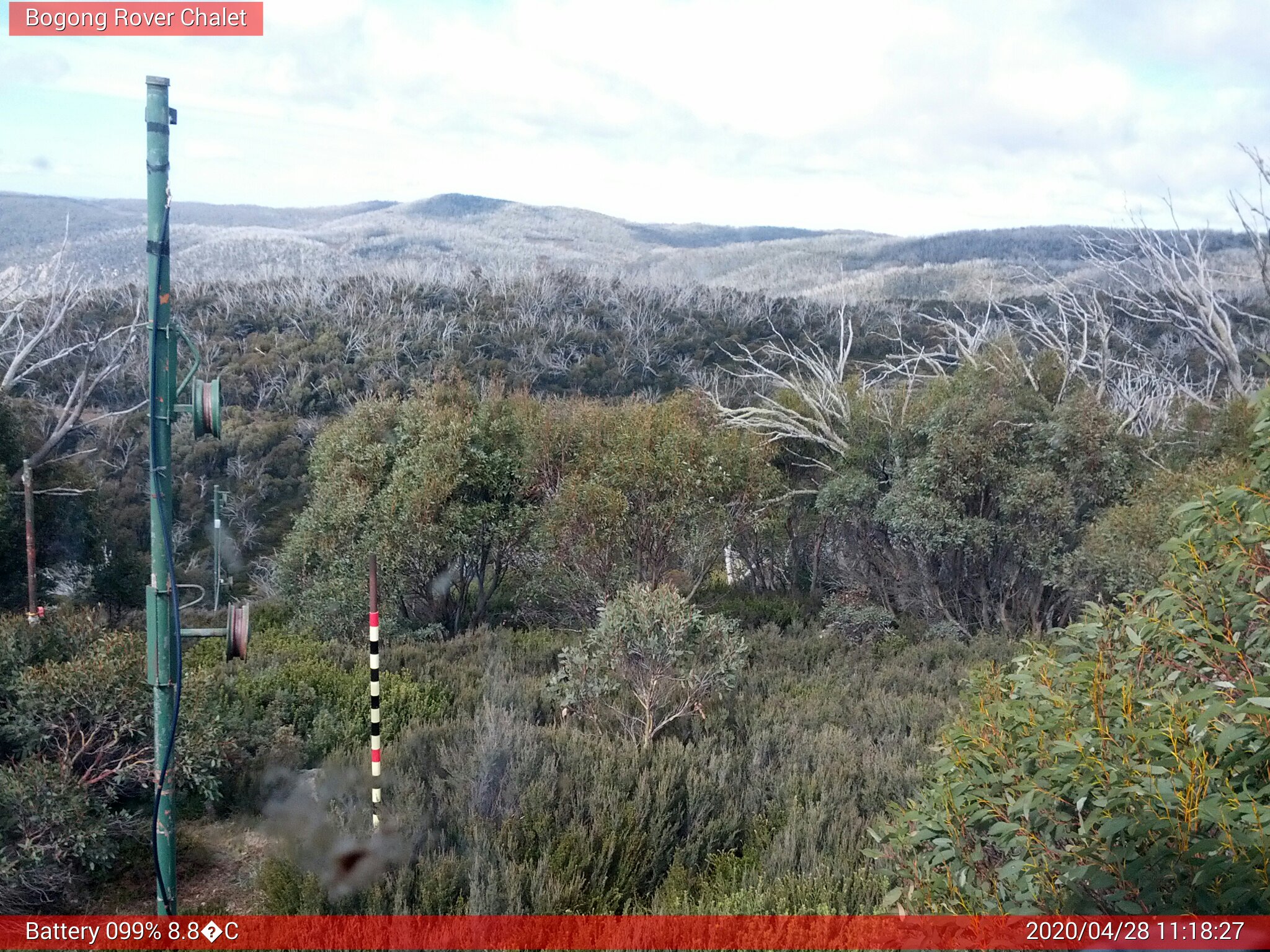 Bogong Web Cam 11:18am Tuesday 28th of April 2020