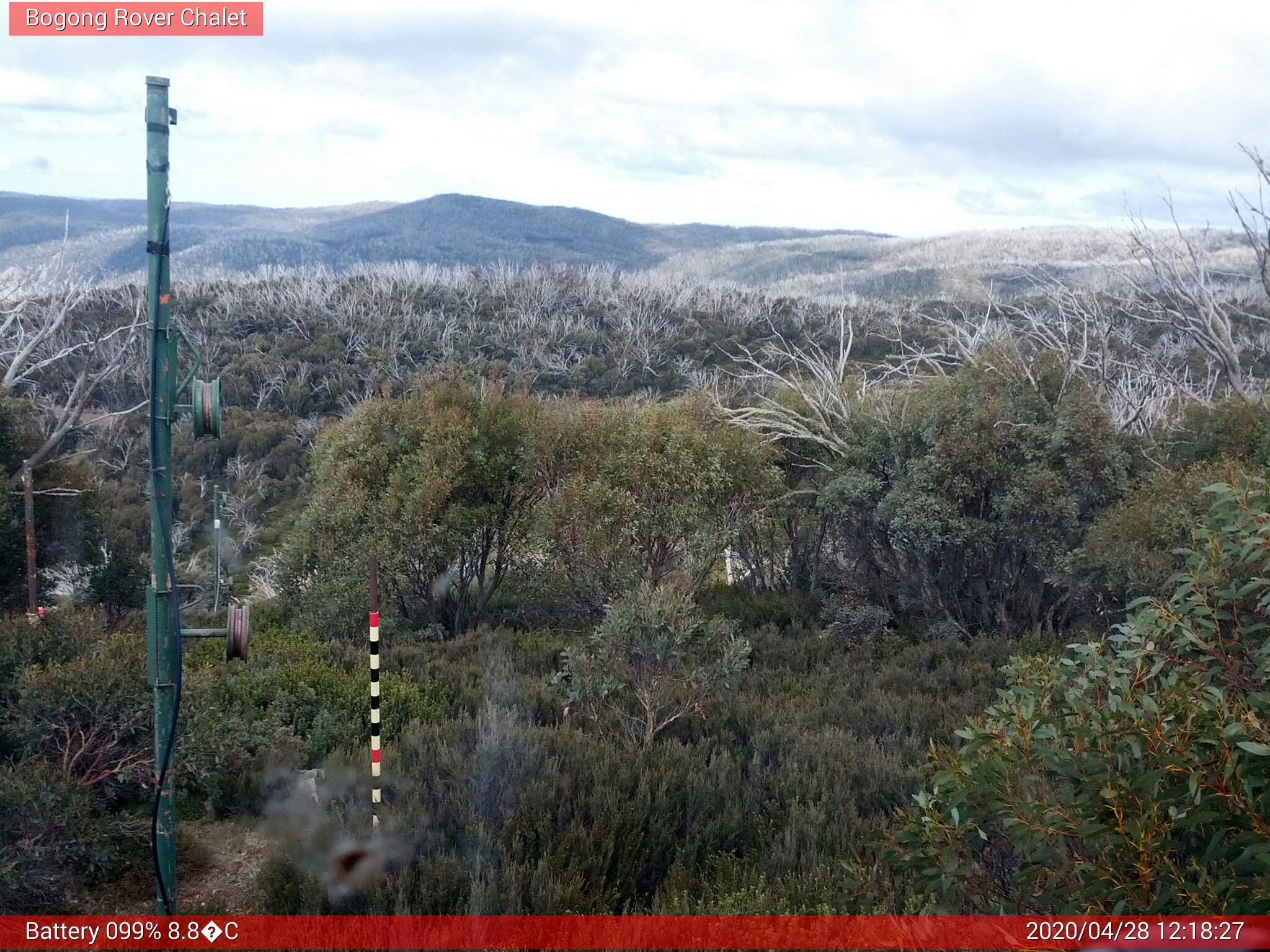 Bogong Web Cam 12:18pm Tuesday 28th of April 2020