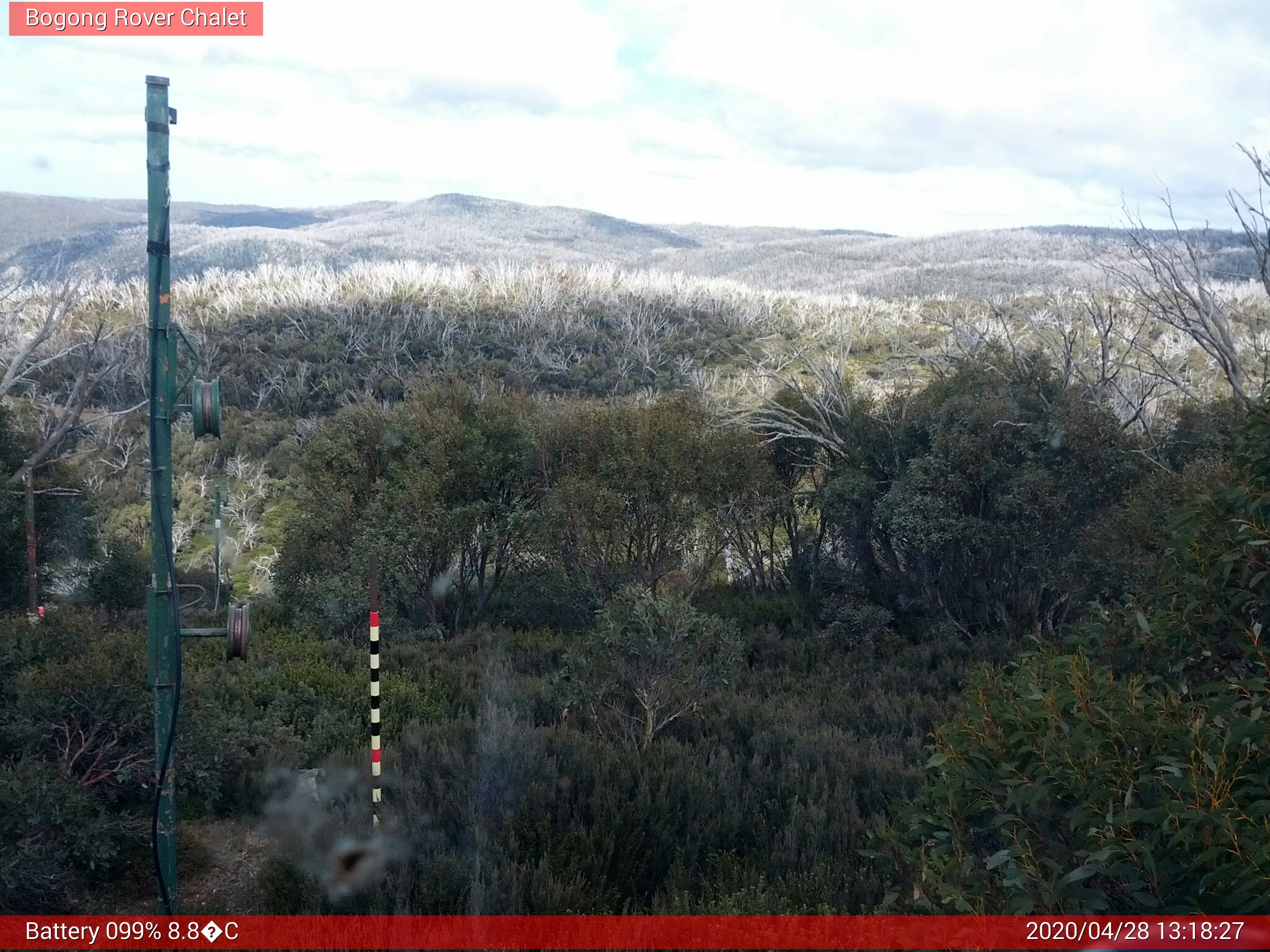 Bogong Web Cam 1:18pm Tuesday 28th of April 2020