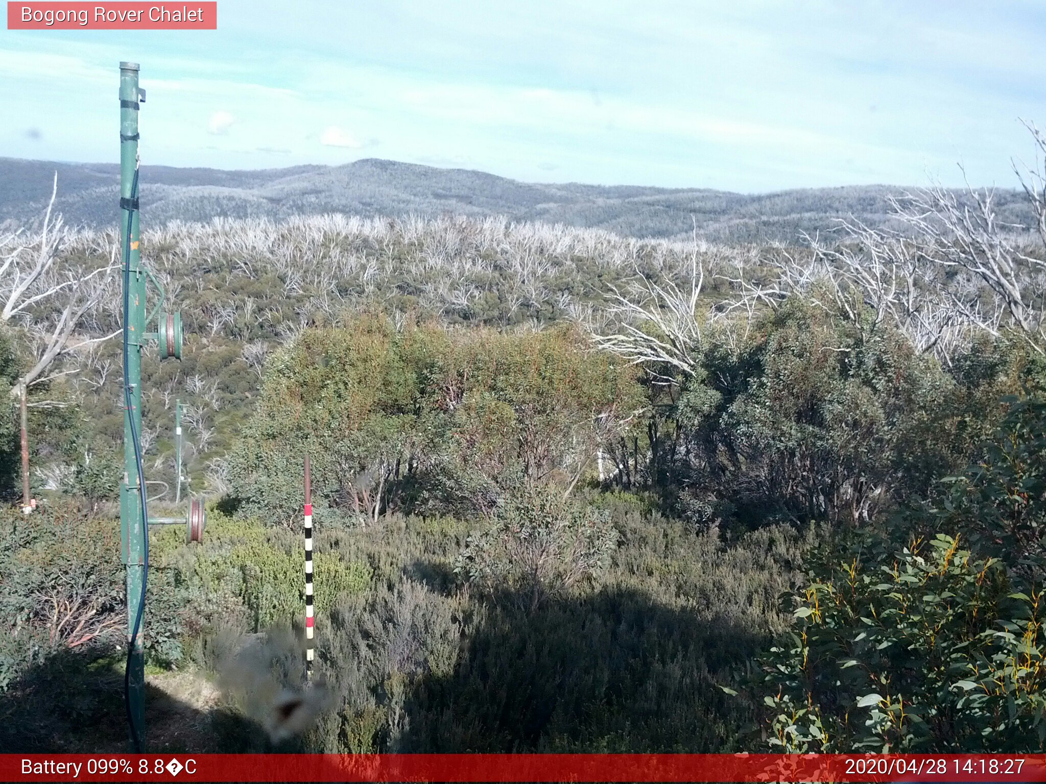 Bogong Web Cam 2:18pm Tuesday 28th of April 2020