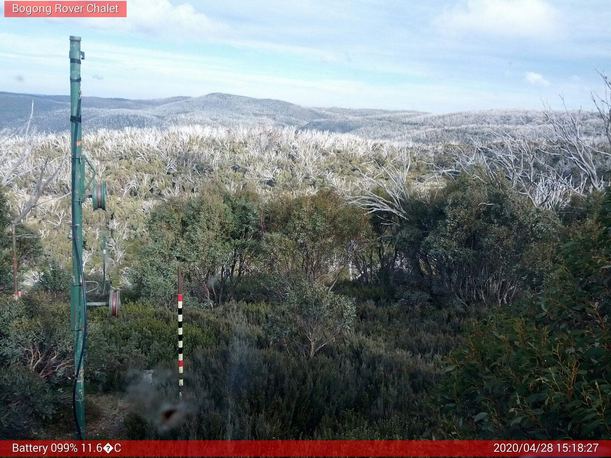 Bogong Web Cam 3:18pm Tuesday 28th of April 2020