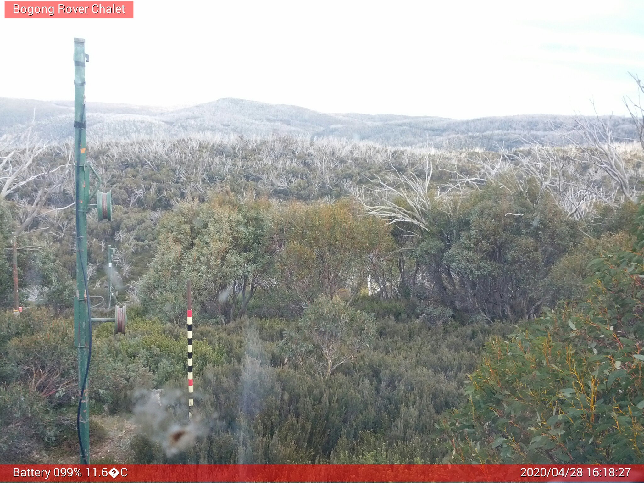 Bogong Web Cam 4:18pm Tuesday 28th of April 2020