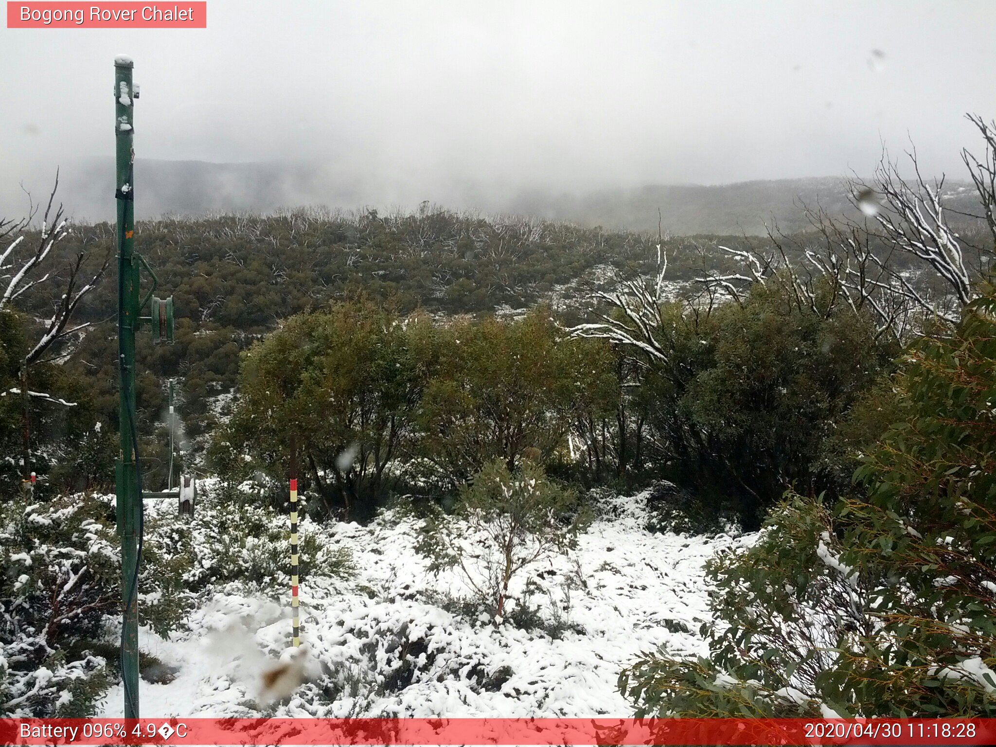 Bogong Web Cam 11:18am Thursday 30th of April 2020