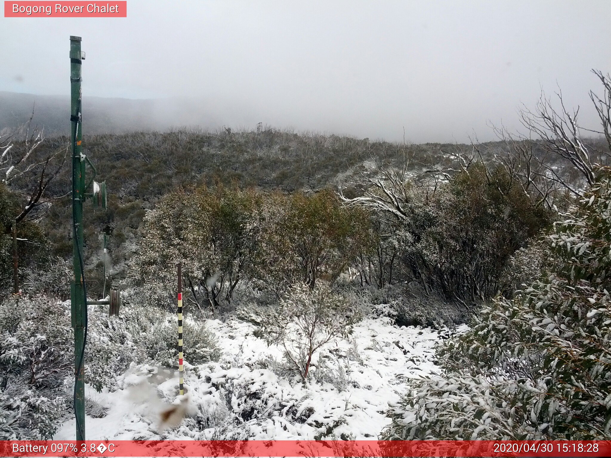 Bogong Web Cam 3:18pm Thursday 30th of April 2020