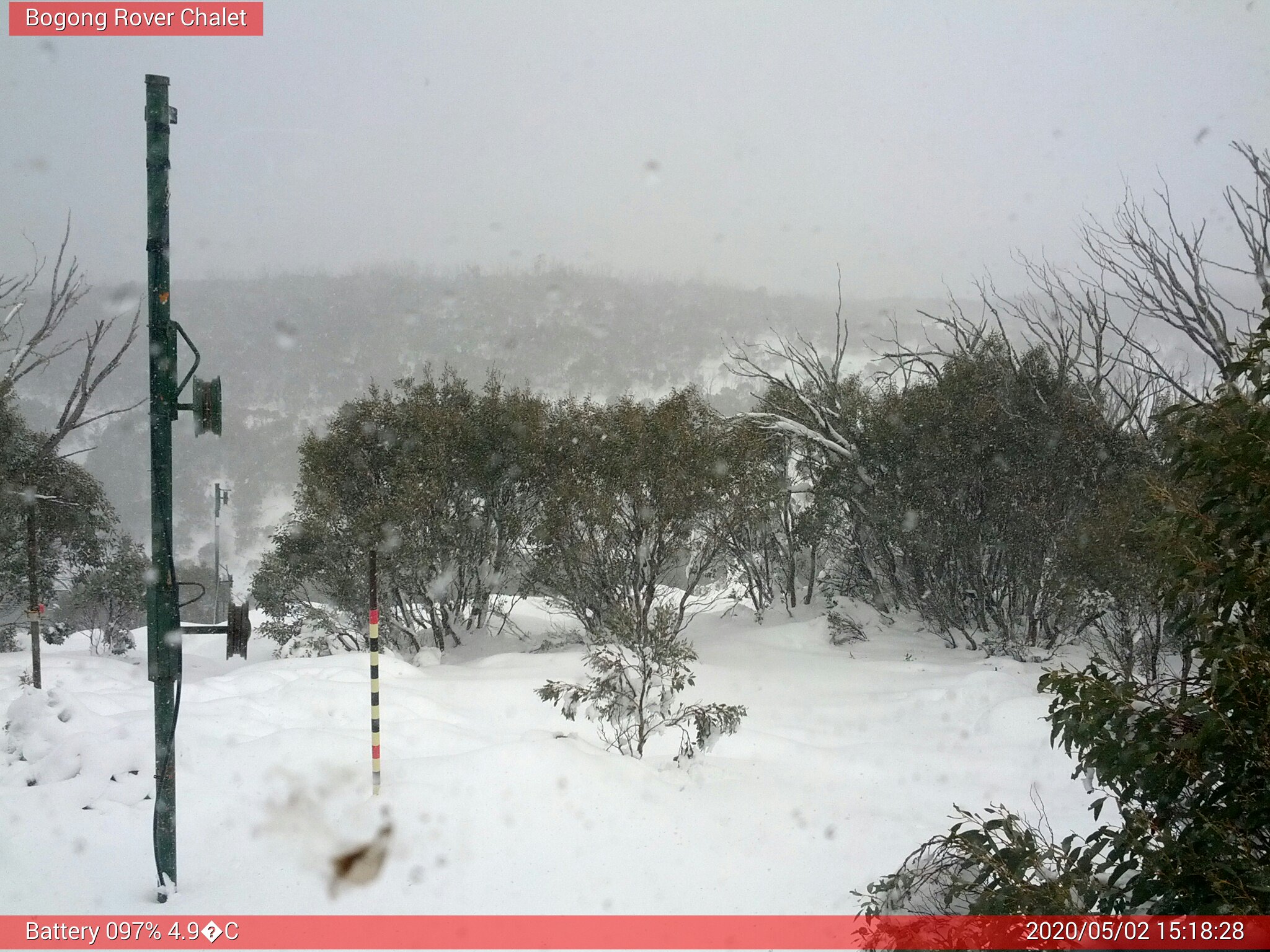 Bogong Web Cam 3:18pm Saturday 2nd of May 2020