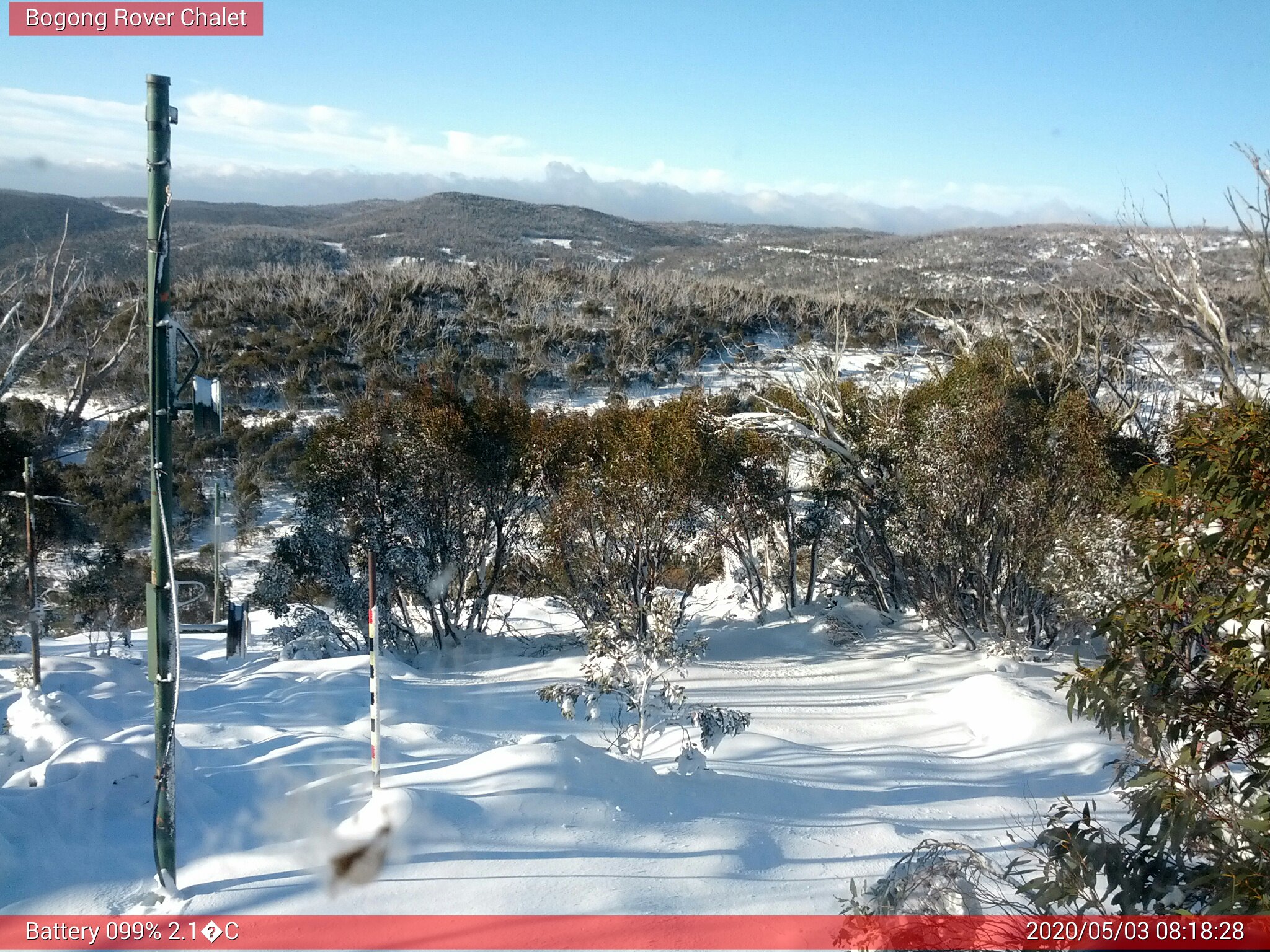 Bogong Web Cam 8:18am Sunday 3rd of May 2020