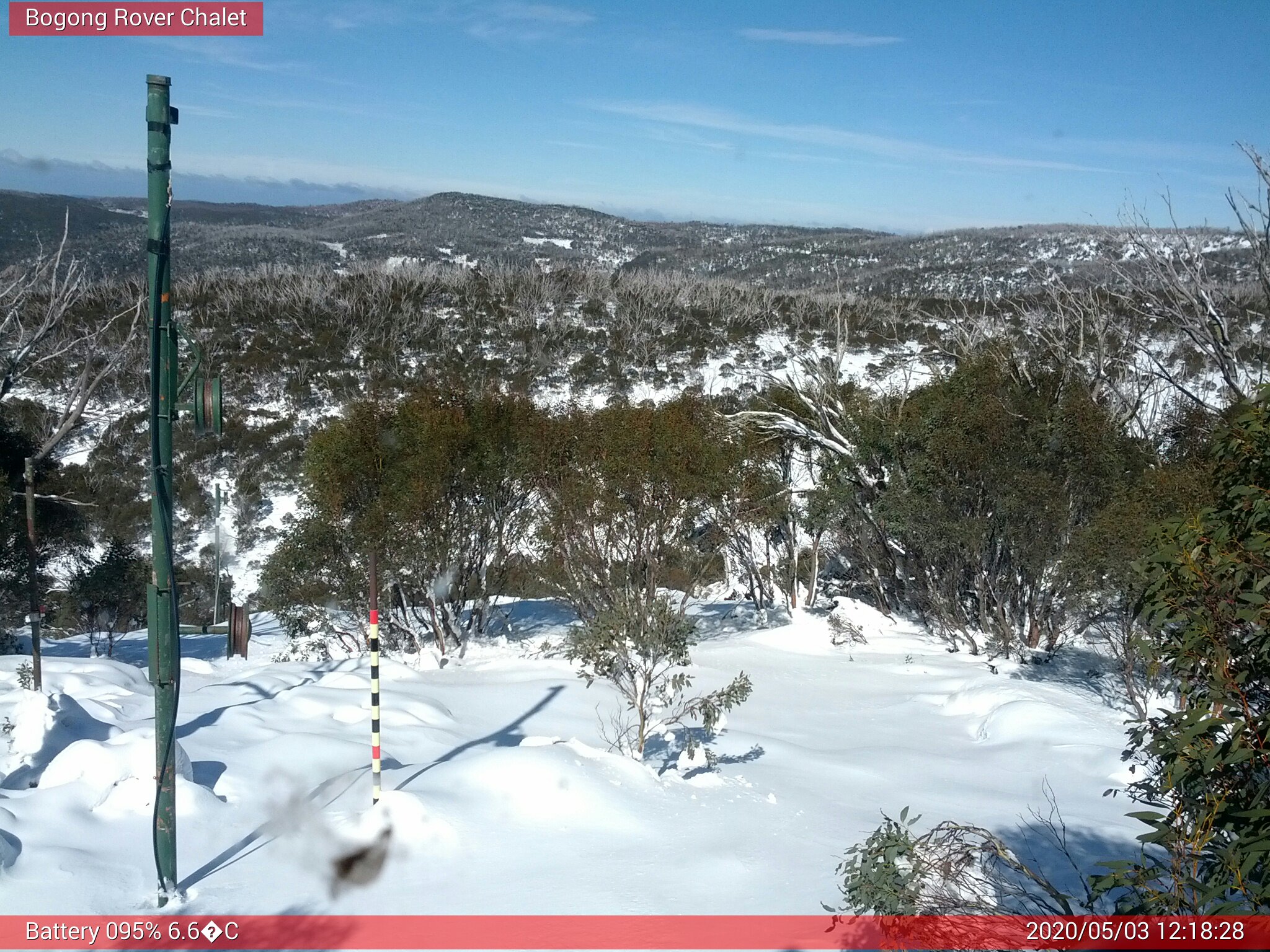 Bogong Web Cam 12:18pm Sunday 3rd of May 2020