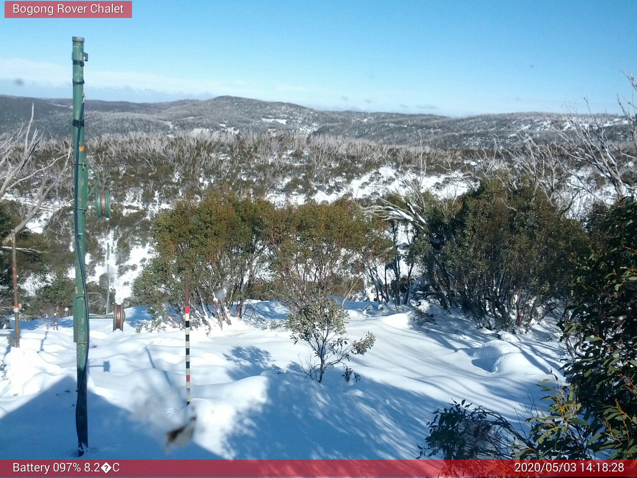 Bogong Web Cam 2:18pm Sunday 3rd of May 2020