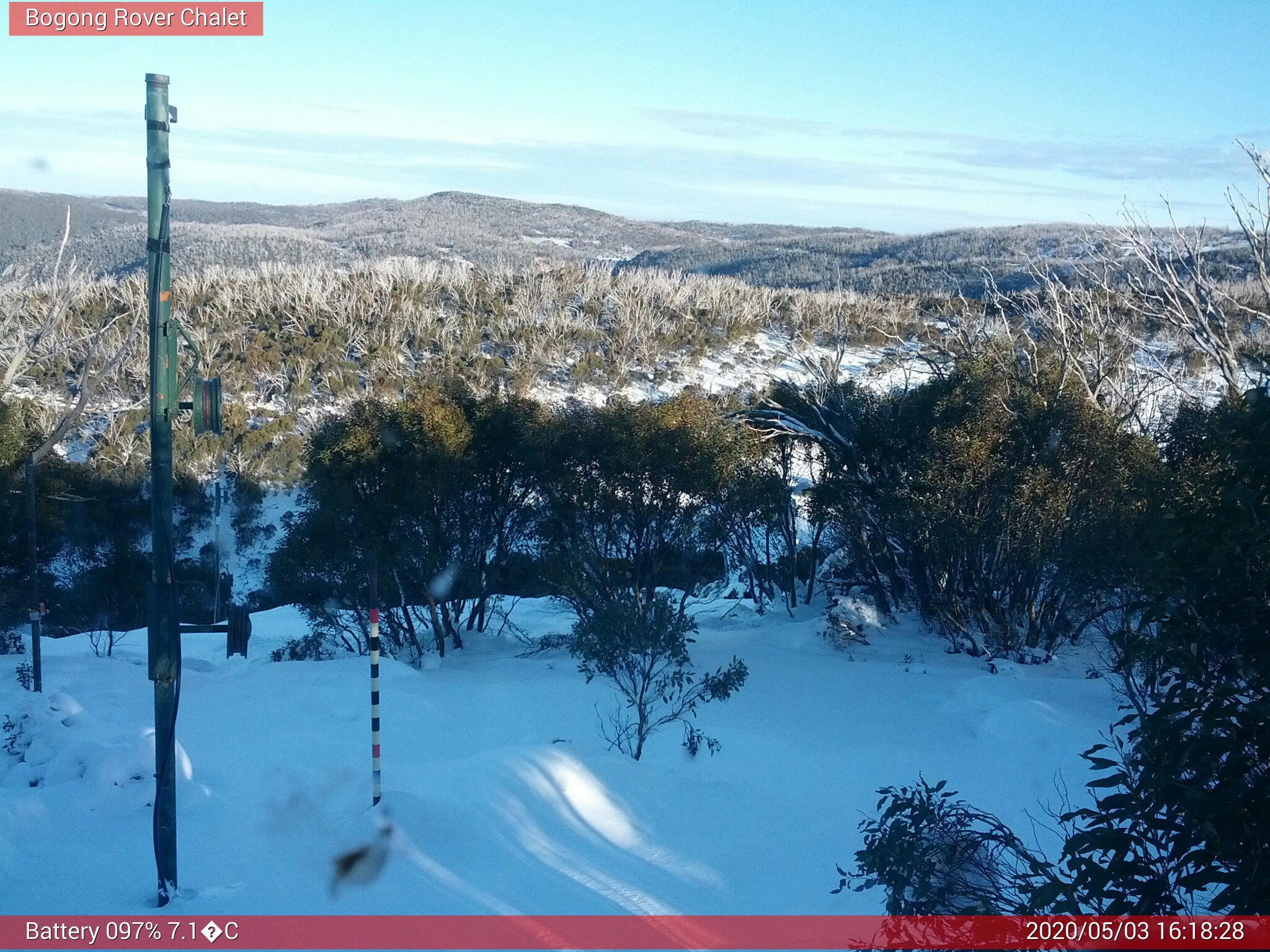 Bogong Web Cam 4:18pm Sunday 3rd of May 2020