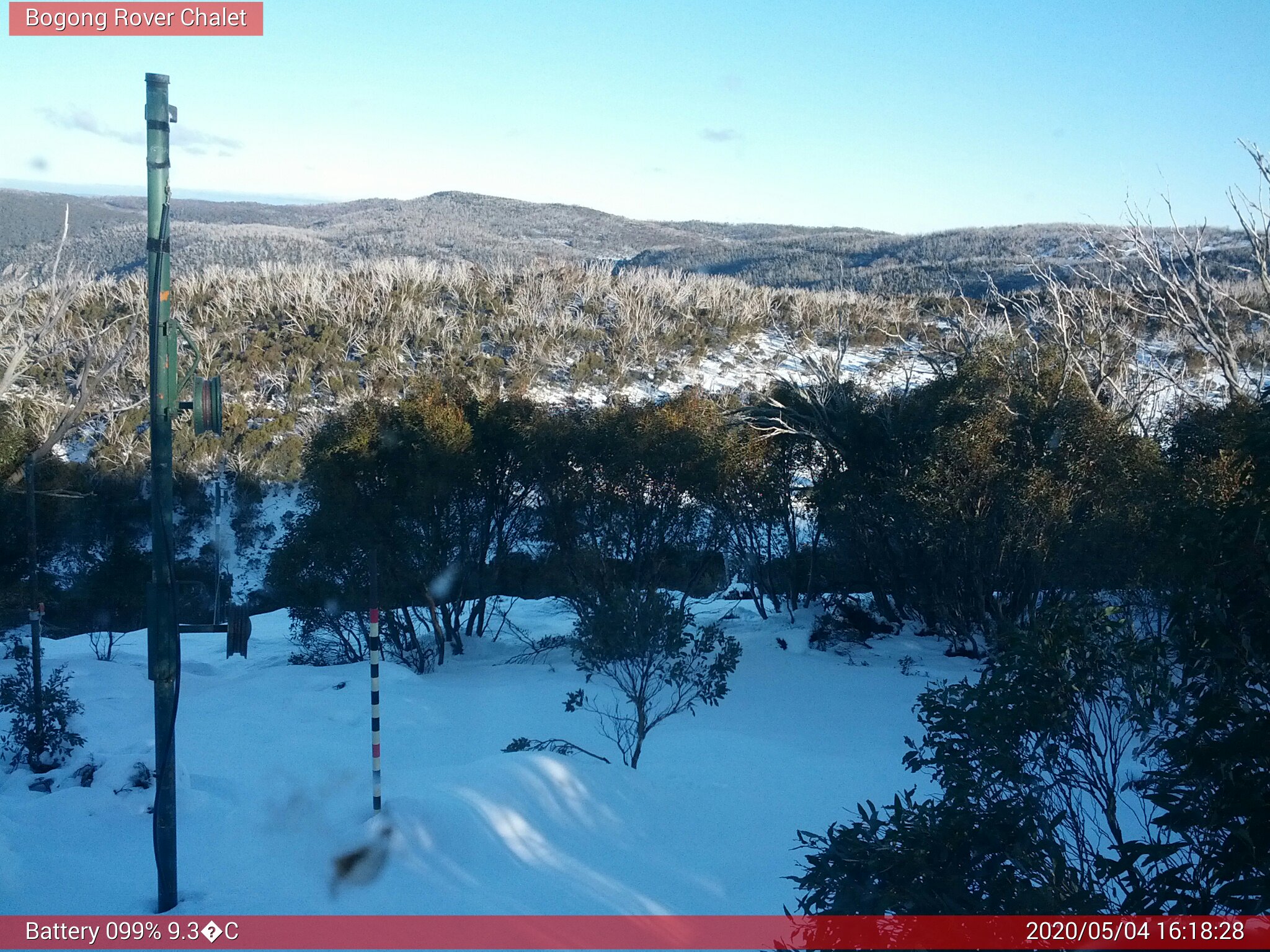 Bogong Web Cam 4:18pm Monday 4th of May 2020