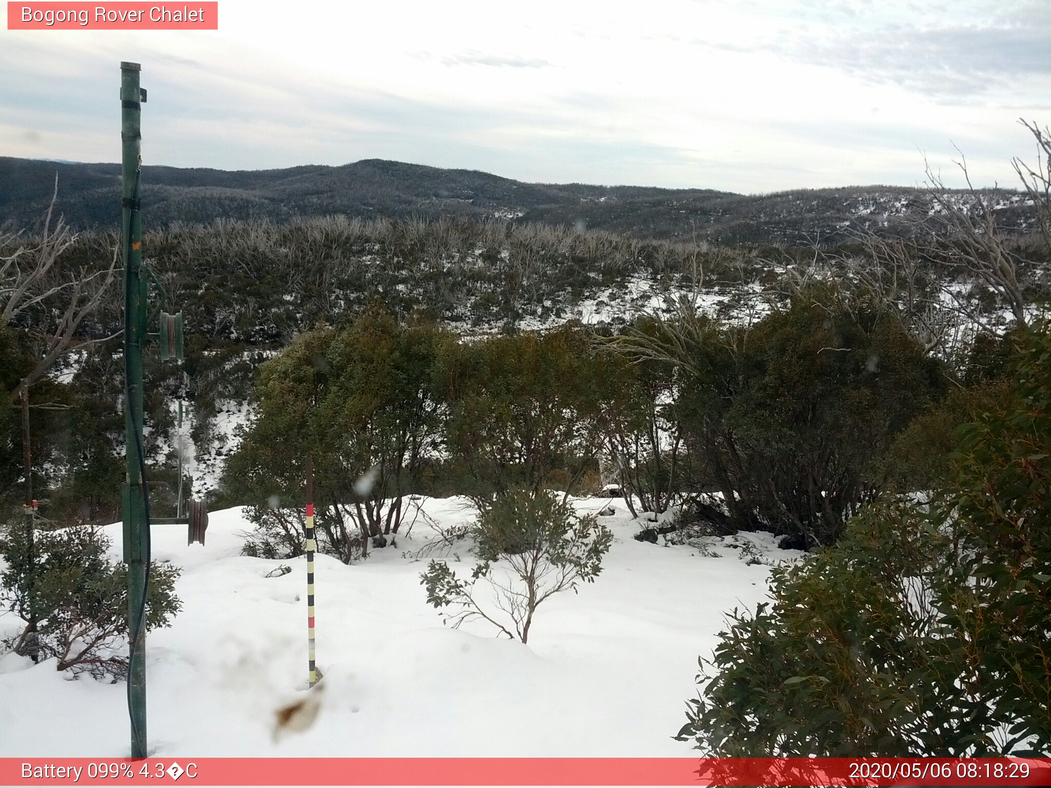 Bogong Web Cam 8:18am Wednesday 6th of May 2020