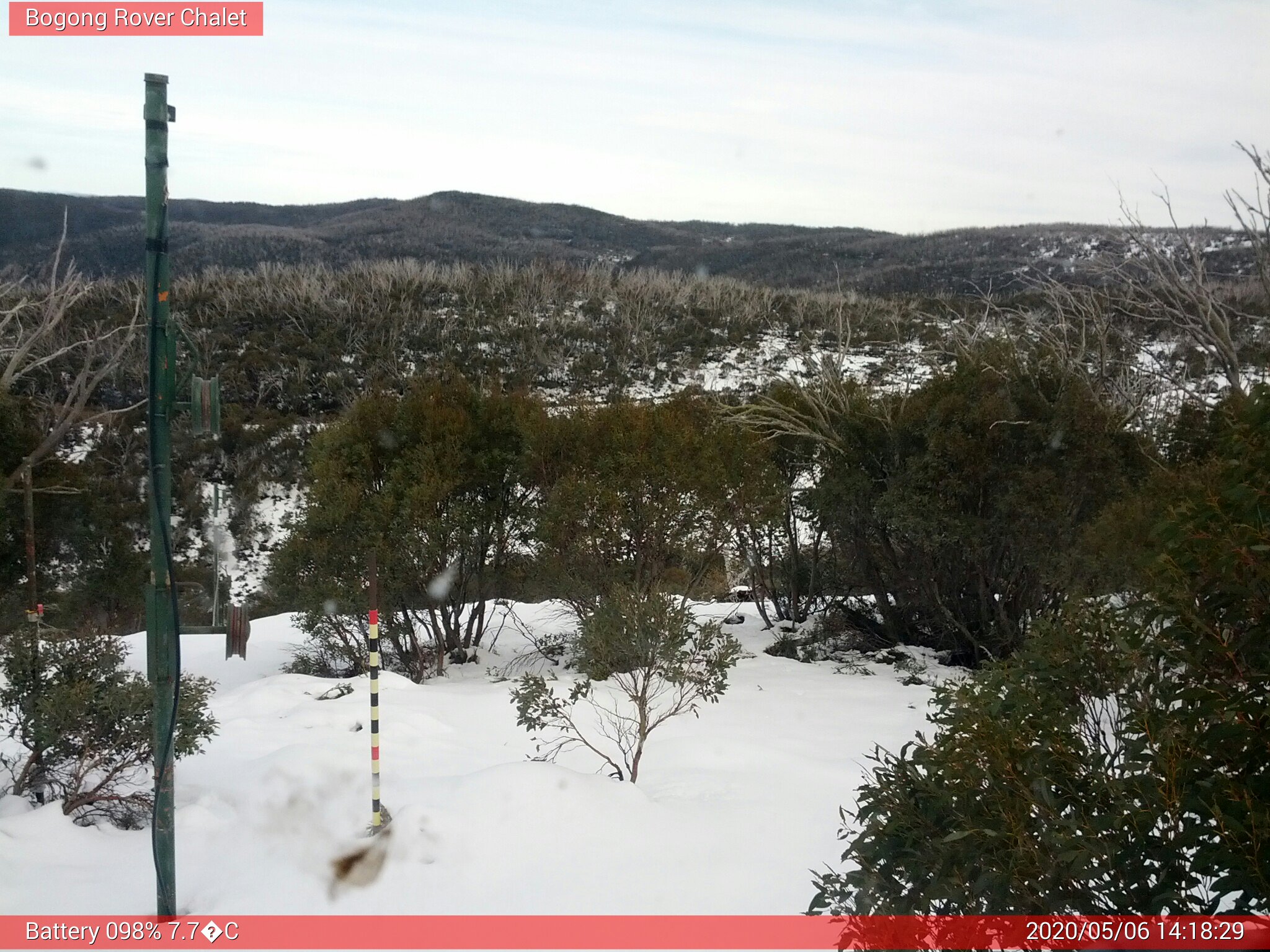 Bogong Web Cam 2:18pm Wednesday 6th of May 2020