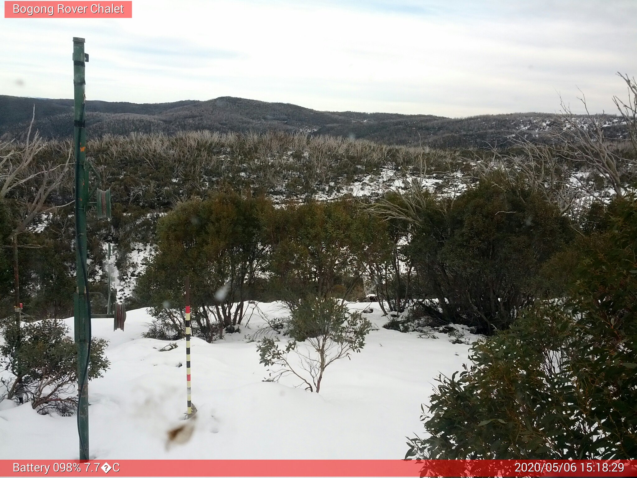 Bogong Web Cam 3:18pm Wednesday 6th of May 2020