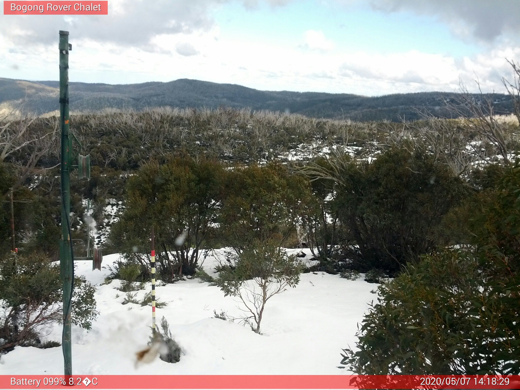 Bogong Web Cam 2:18pm Thursday 7th of May 2020